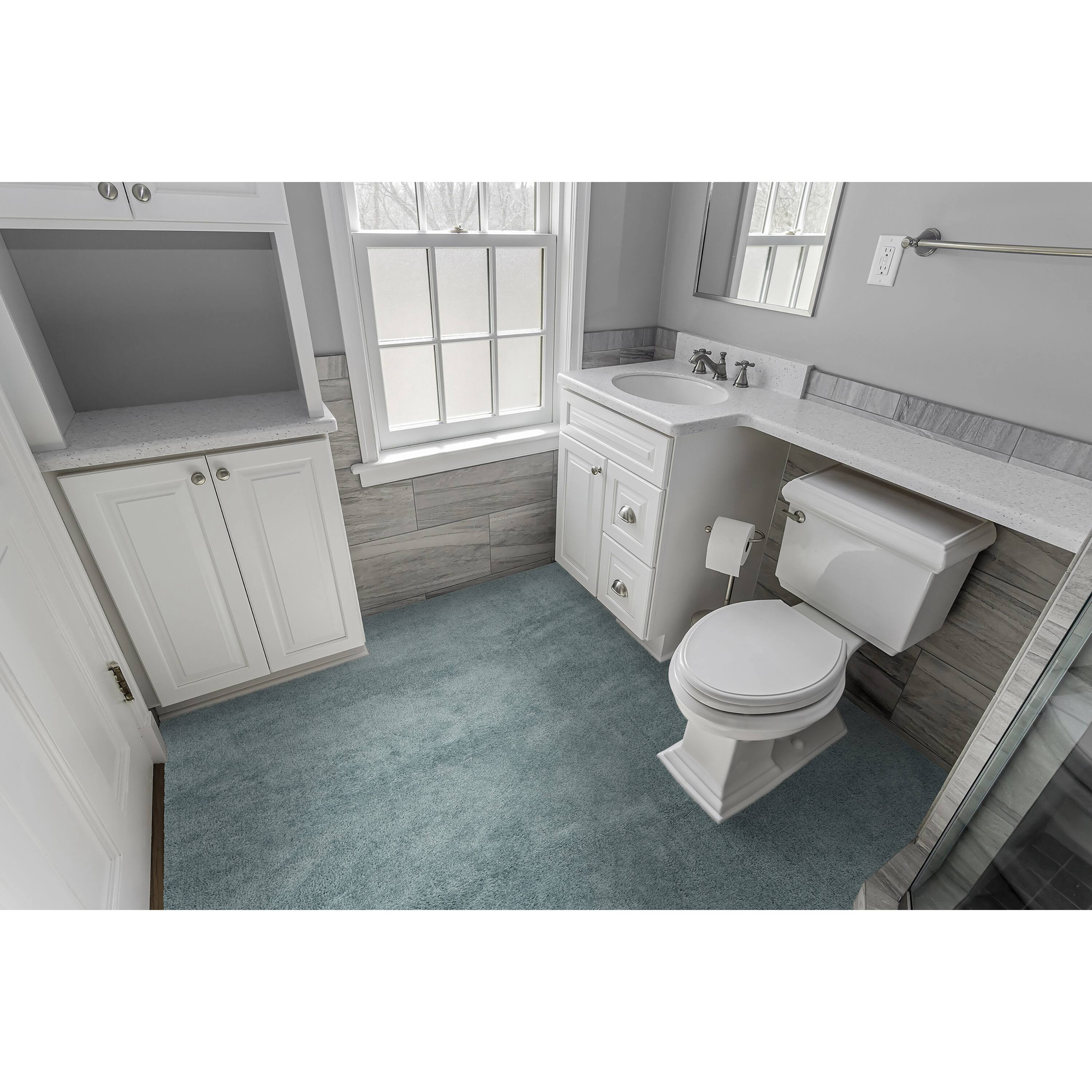 Garland Rug Room Size Washable Bathroom Carpet - 5' x 8' - Sea Foam