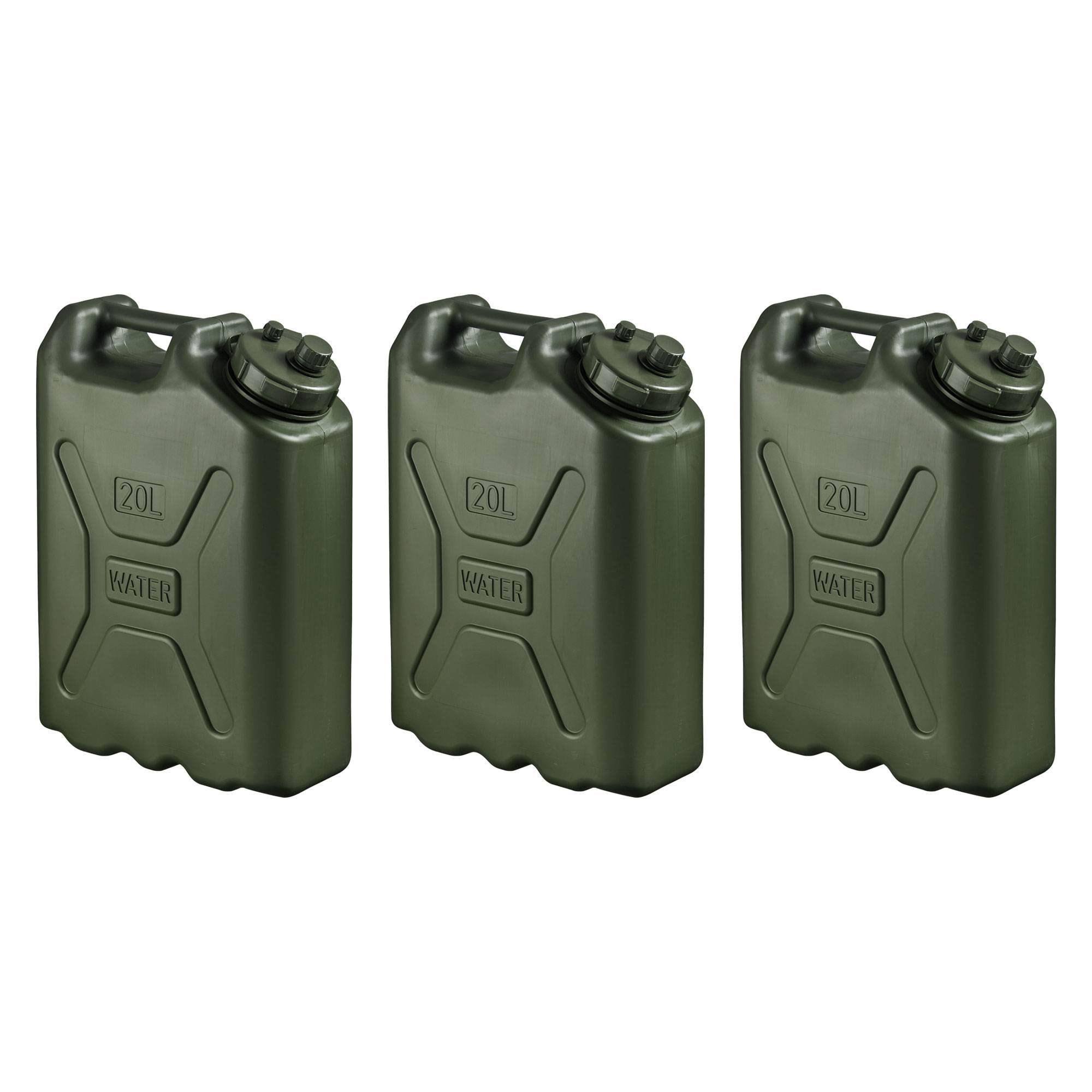 Scepter BPA Free Durable Portable Water Storage Containers, Green, 5 gal - 3 pack