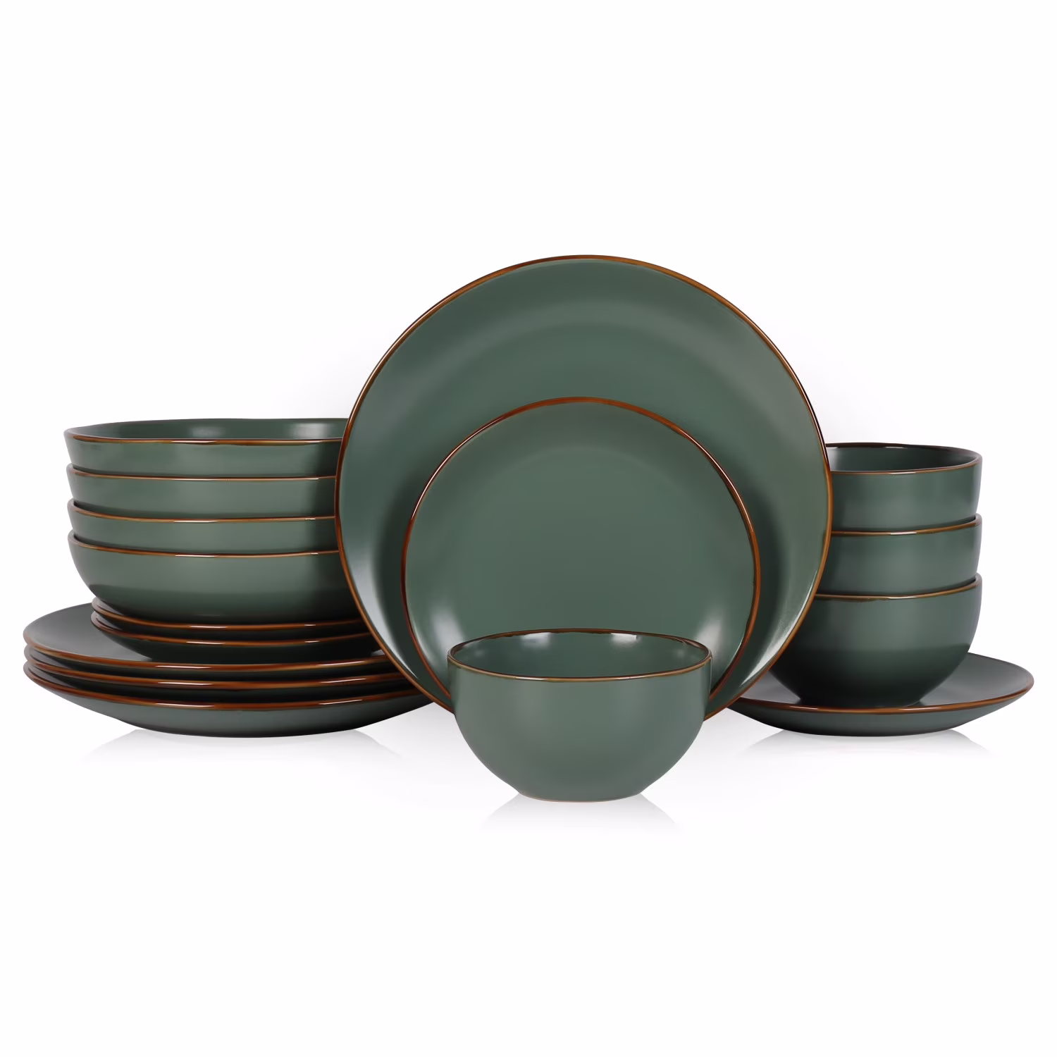 Brasa Stoneware Collection Dinnerware Set, 32 Piece Service for 8, Blue(Blue/32) Image 5