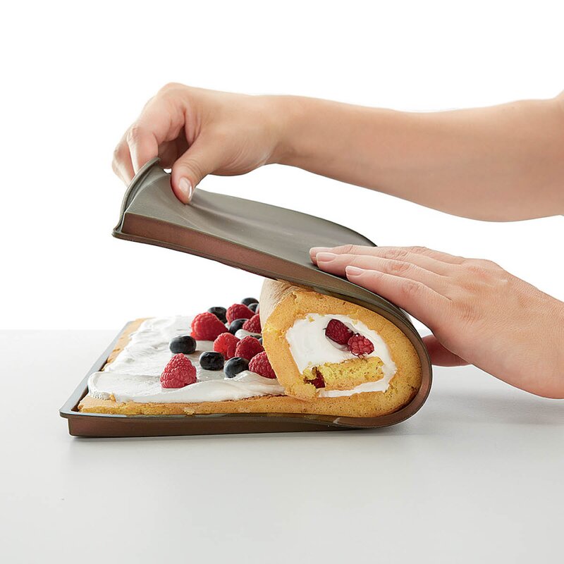 Bakeunderlag i silikon for rullekake 40x30 cm brun