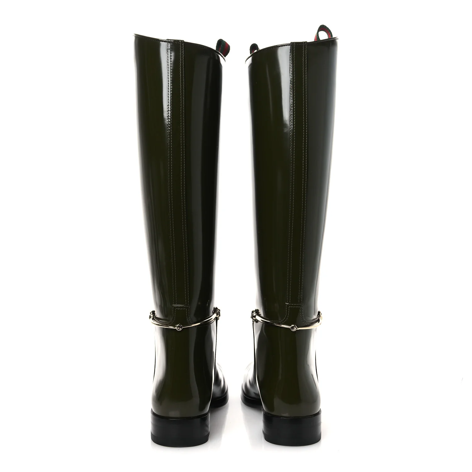 Brushed Calfskin Michelangelo Slim Horsebit Riding Boots 39 Luscious Green