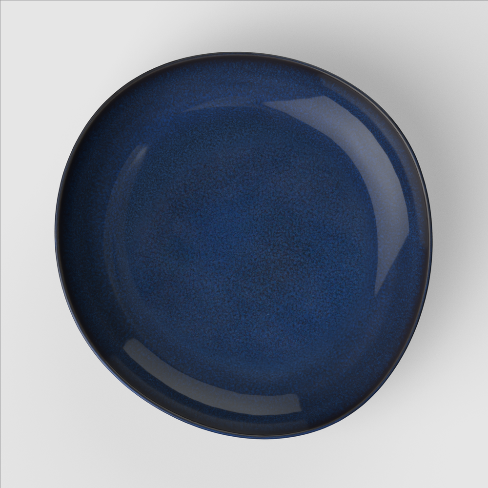 Lave Decorative fruit bowl - Blue, 20.3 oz, stoneware