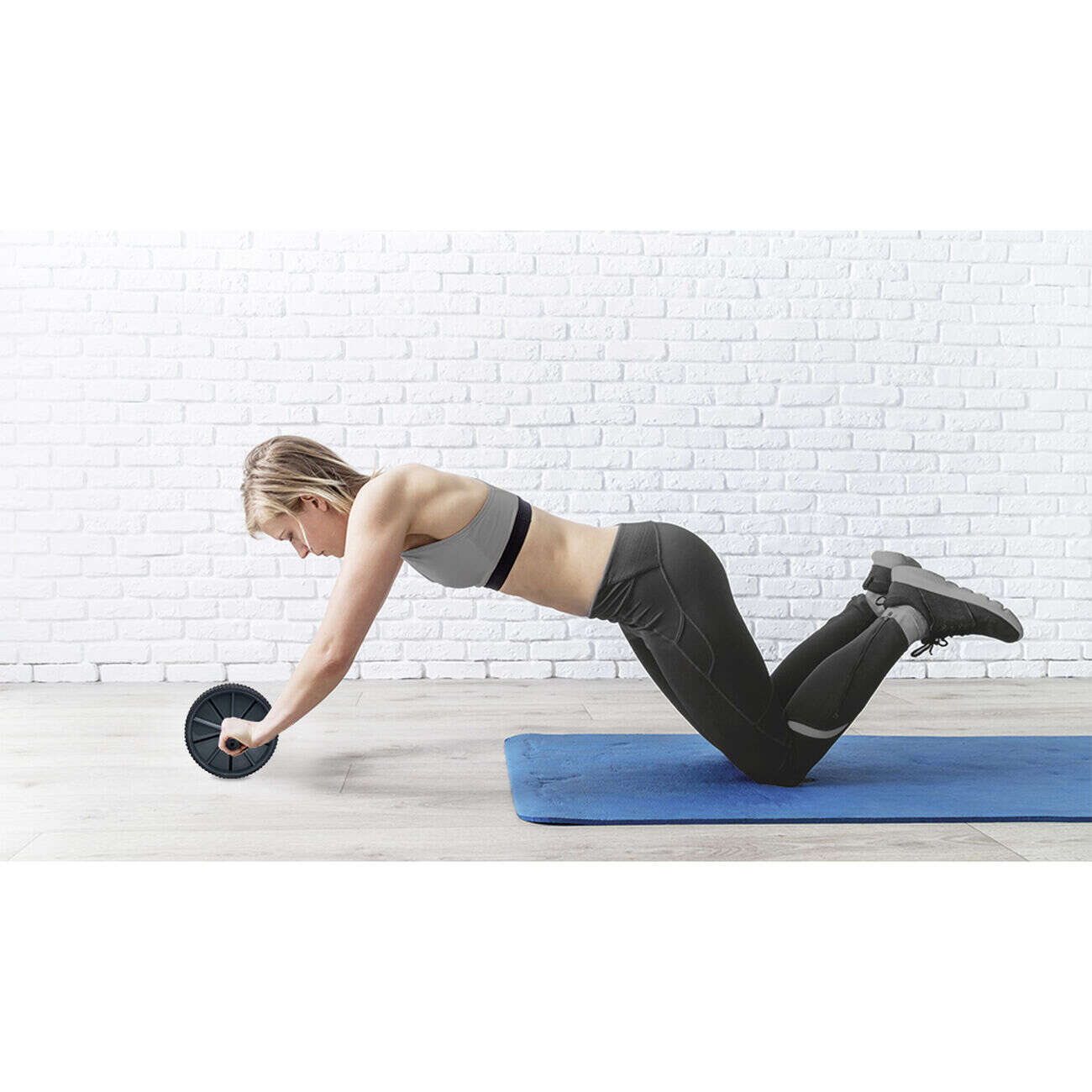 Roue abdominale musculation noir Ø18xL25,5cm