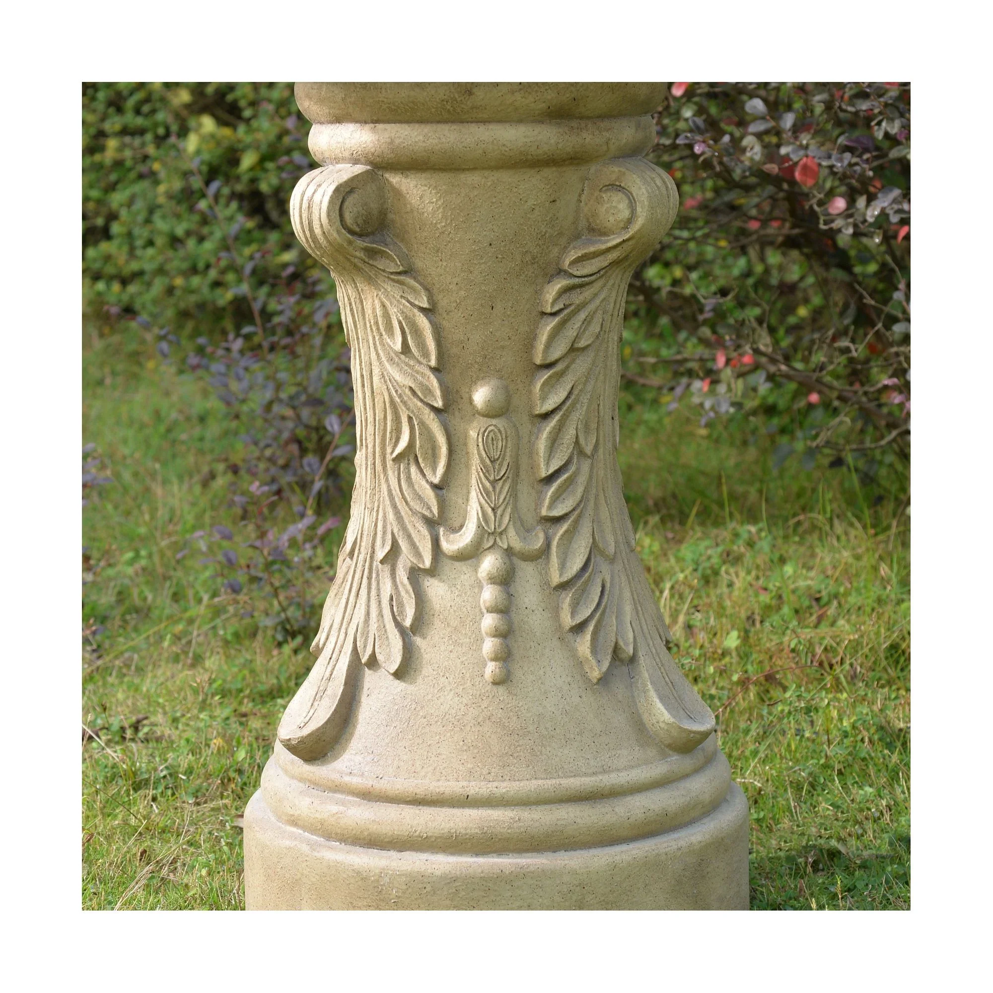 Ibiza 62 High Large Italian Outdoor Decor Sand Stone Floor Fountain with Light LED 3-Tier Outside Garden Patio