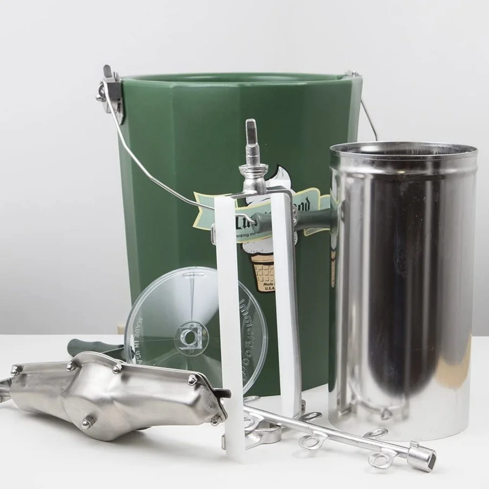 Amish Made Hand Crank Home Made Ice Cream Freezer Maker, 6 Quart - Image 4