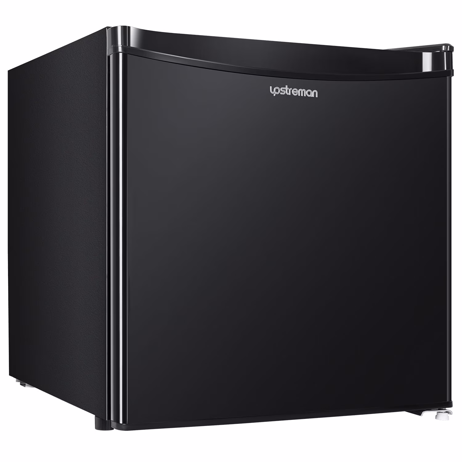 1 7 Cu ft Mini Fridge with Freezer Single Door Compact Refrigerator, Low Noise, Energy Saving, Adjustable Temperature, Reversible Door, for Home Office Dorm, Black FR17(Black)