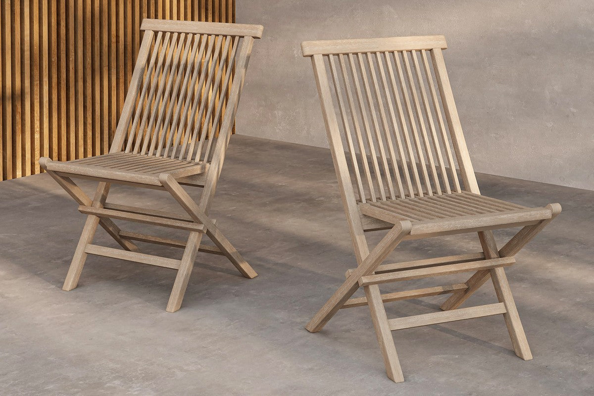 Rebellenclub Crema Tuinstoel - Set van 2 - Whitewash