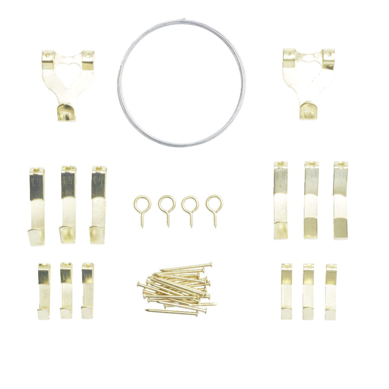 Attache crochet et vis doré 39 pièces pour cadre et tableau