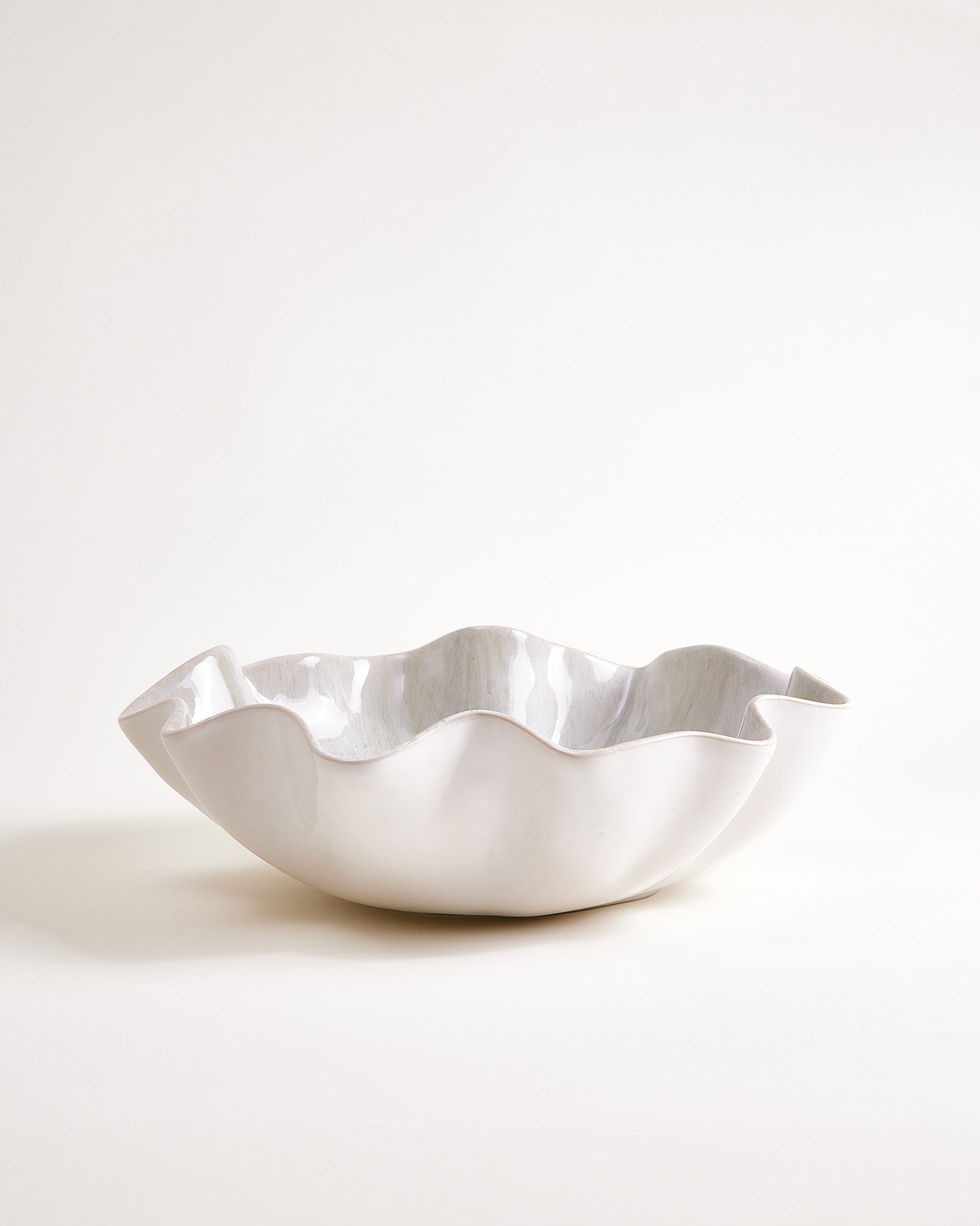 AREIA - LARGE SERVING BOWL SHELL GRAY