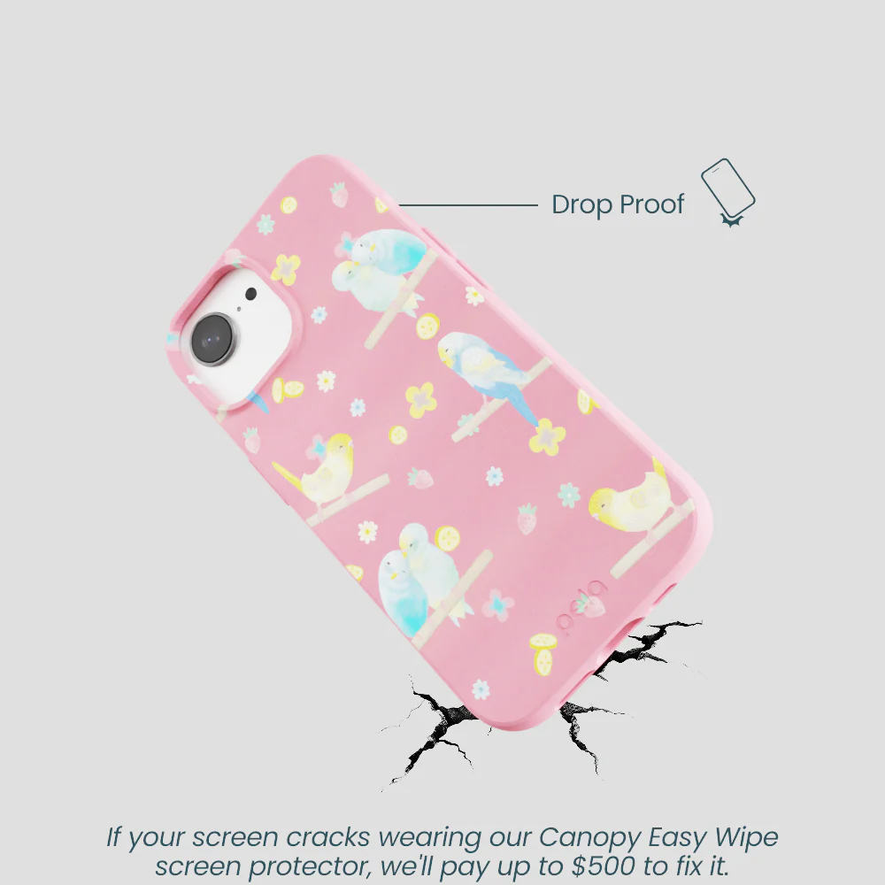 Bubblegum Pink Budgie Daydream iPhone 16e/17e Case