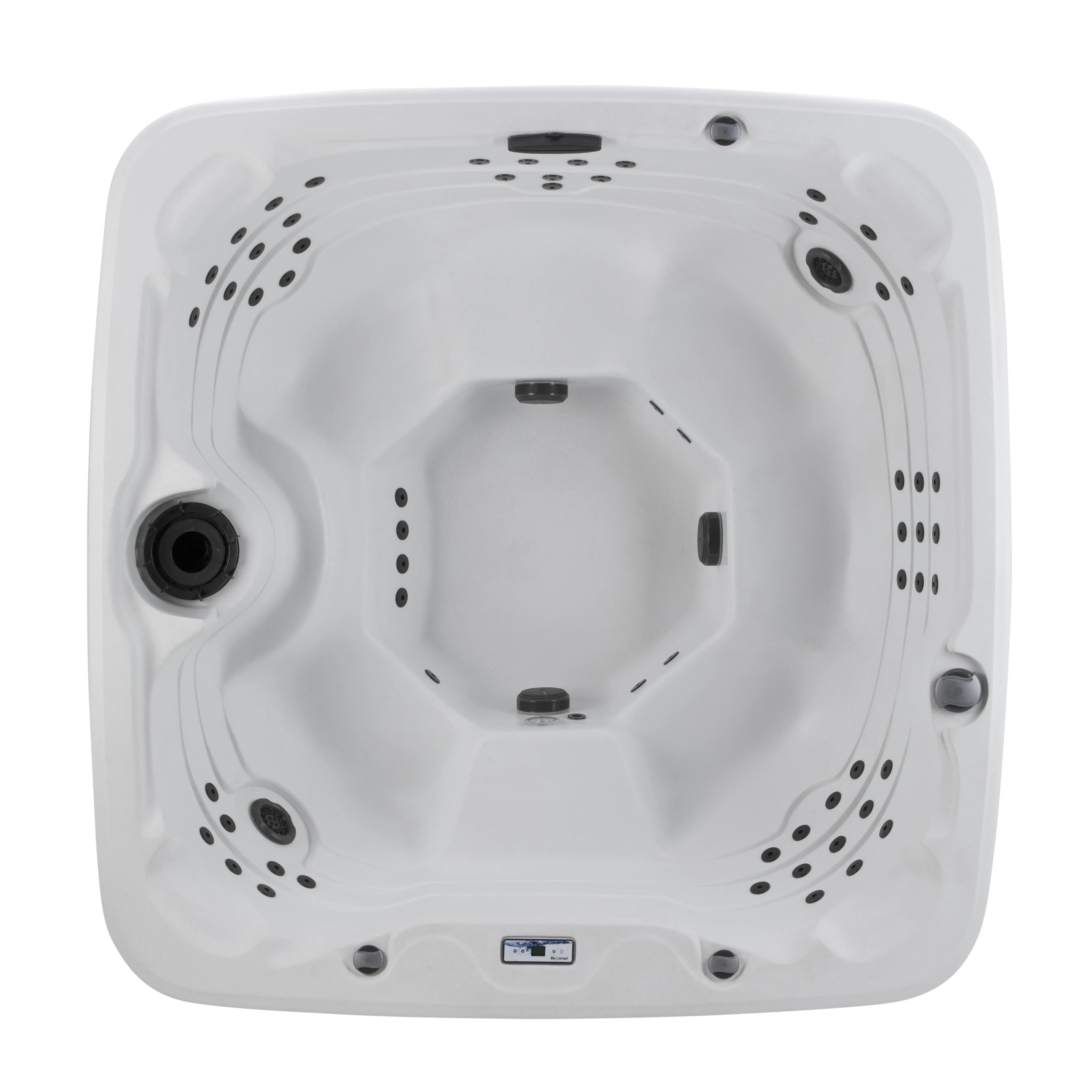 Lifesmart LS700DX Hot Tub - 7 Person, 90 - Jet, 220 - Volt, Arctic White / Espresso Brown