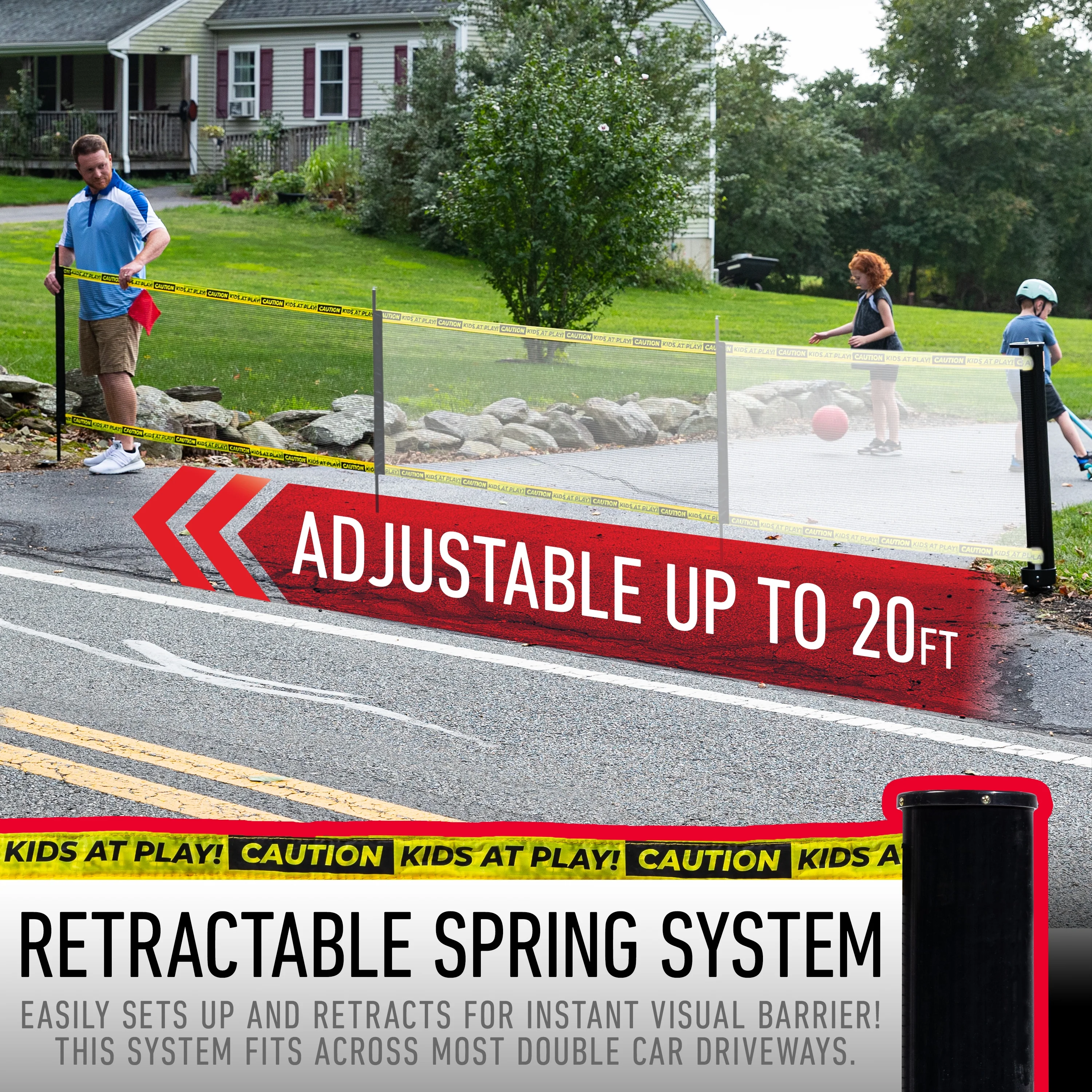 Retractable Driveway Barrier �C Visual Safety Barrier - Image 3