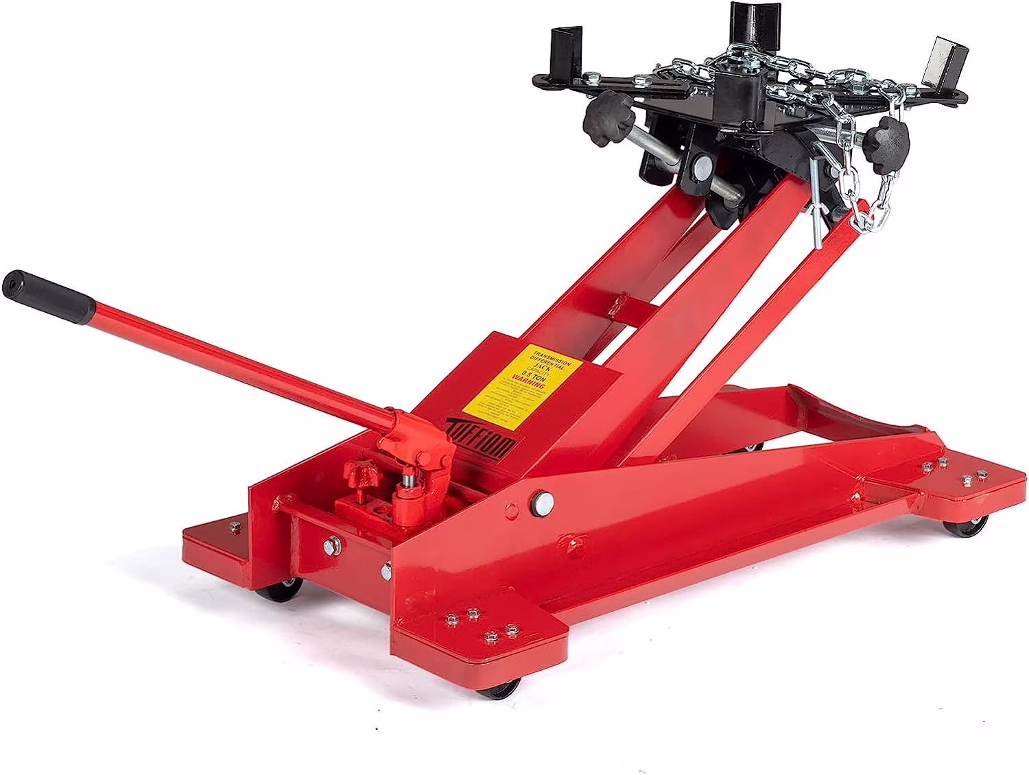 TUFFIOM Hydraulic Transmission Service/Floor Jack Lift 1/2 Ton (1, 000 lb) Capacity, Low Profile Roll - Under Floor Trolley, Automotive Shop Tool Hoist Lift Lifting Jack, Red