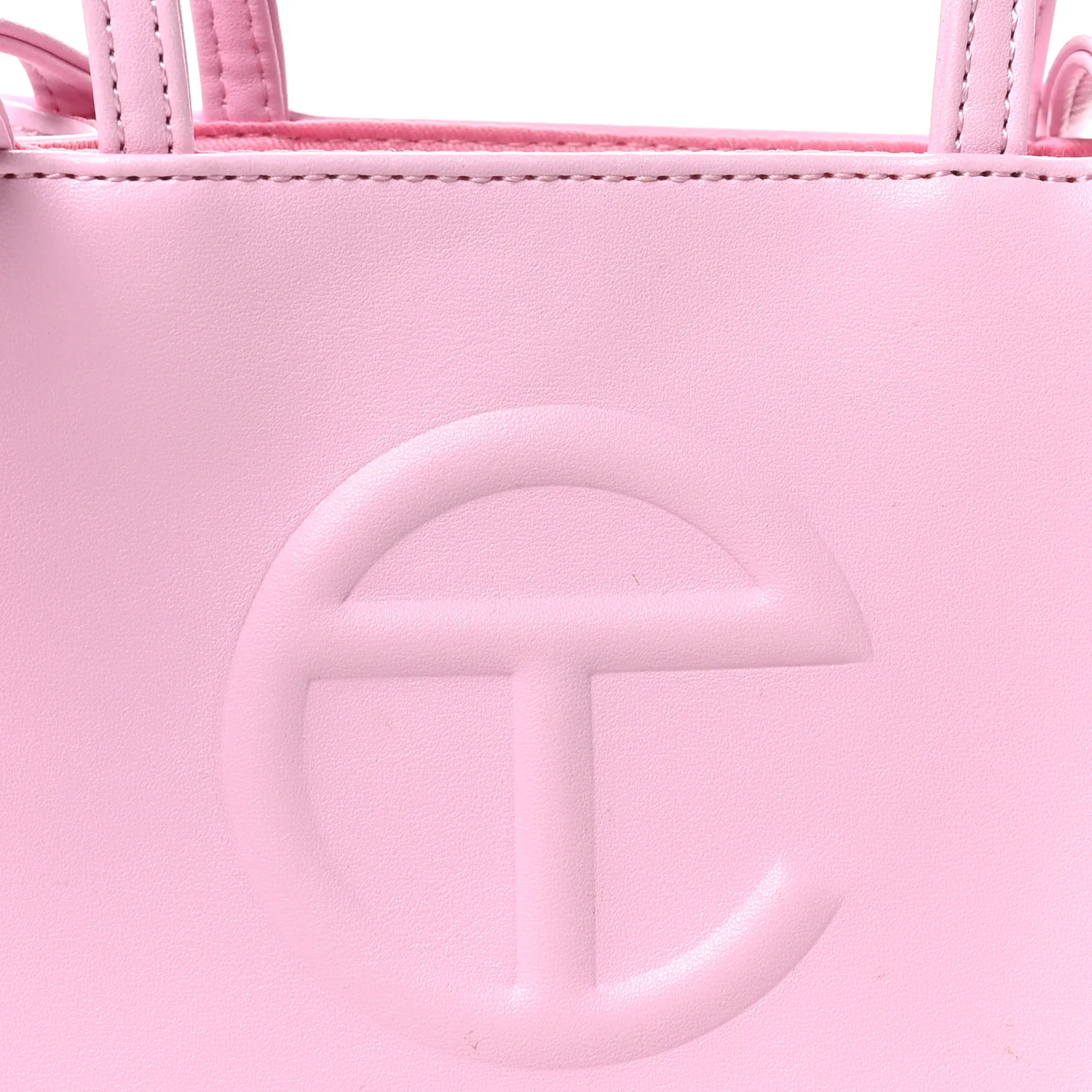 Vegan Leather Small Shopping Bag Bubblegum