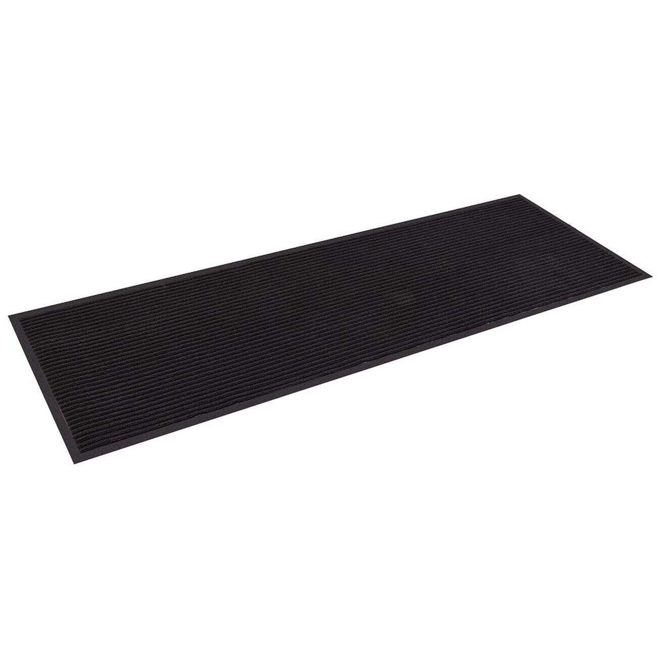 Tapis antipoussière antidérapant noir 160x60cm