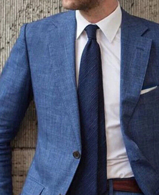 Blazer Business Blend à un bouton, col à revers et poches