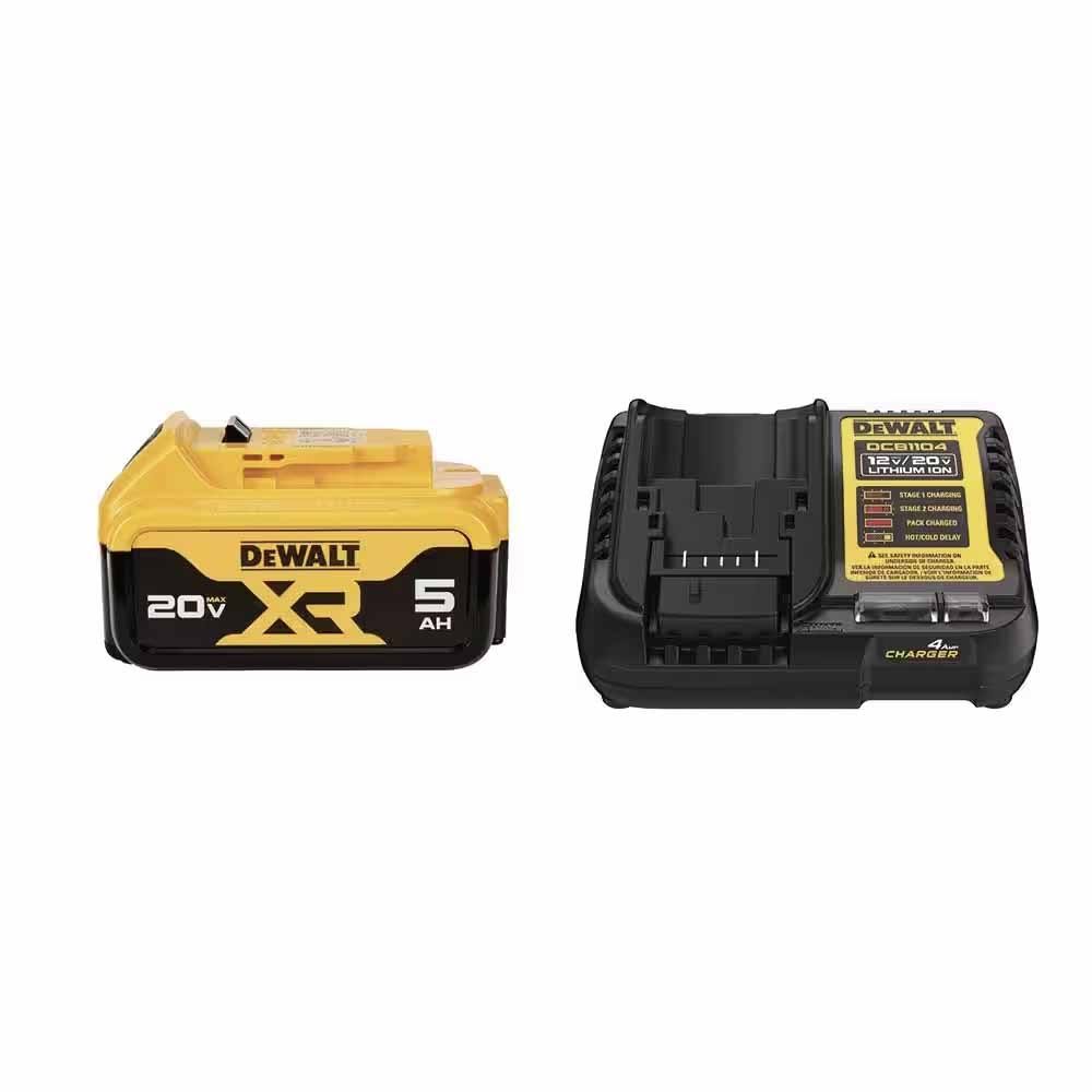 DeWalt 20-Volt Maximum XR 5.0 Ah Battery Pack and Charger (dcb205c)