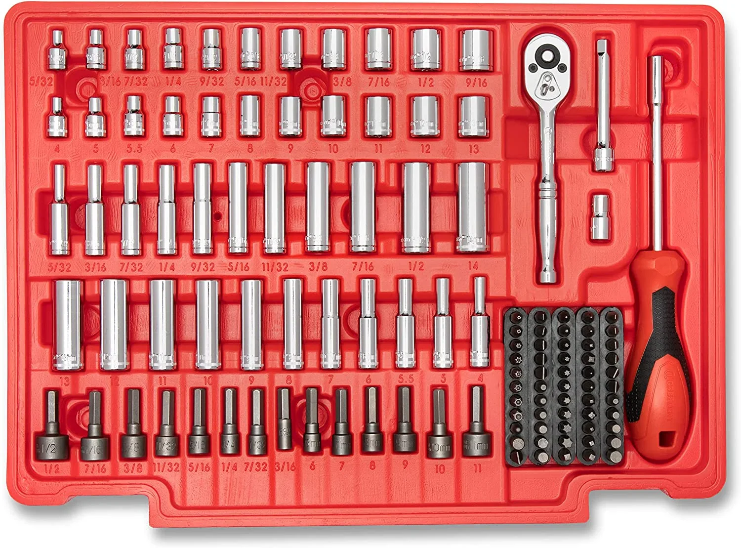 Gearwrench CTK229C 229 Piece 1/4 3/8 & 1/2 Drive Mechanics Hand Tool Set
