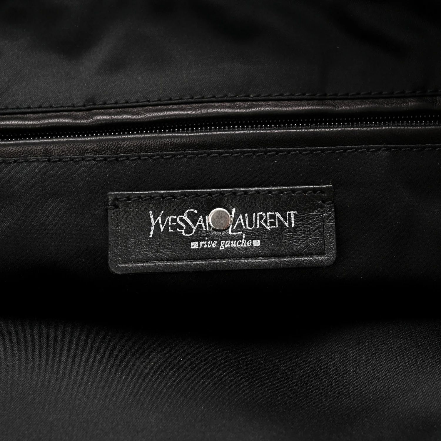 Calfskin Studded Drawstring Tote Black