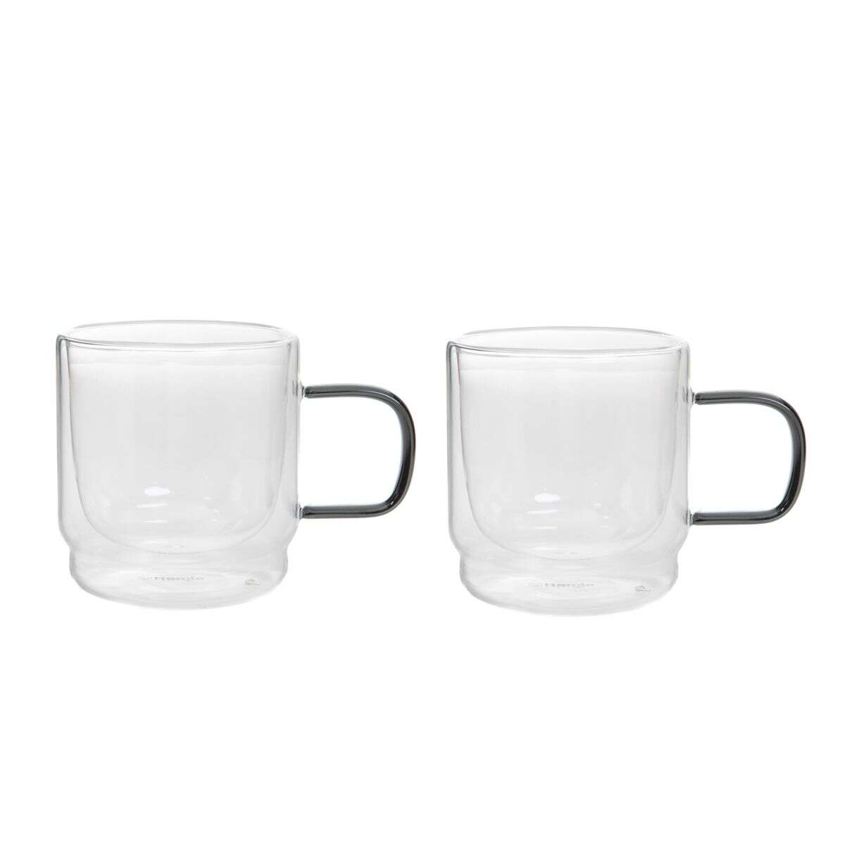 Zestaw szklanek CEMBRA RETRO z podwójną ścianką i zielonym uchem 2 szt. 0.32