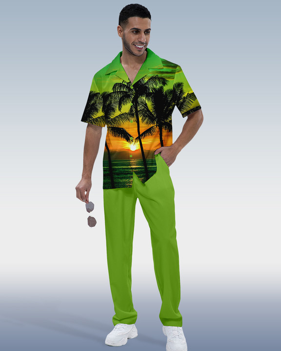 Ensemble de marche Suitmens pour homme, chemise à manches courtes en noix de coco, réf. 325
