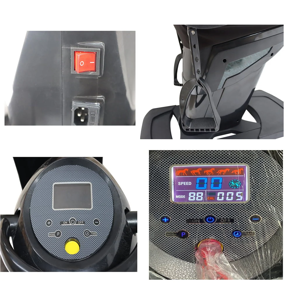 Electric Horse Riding Machine Abdominal Exercise Fitness Equipment Black - Image 4