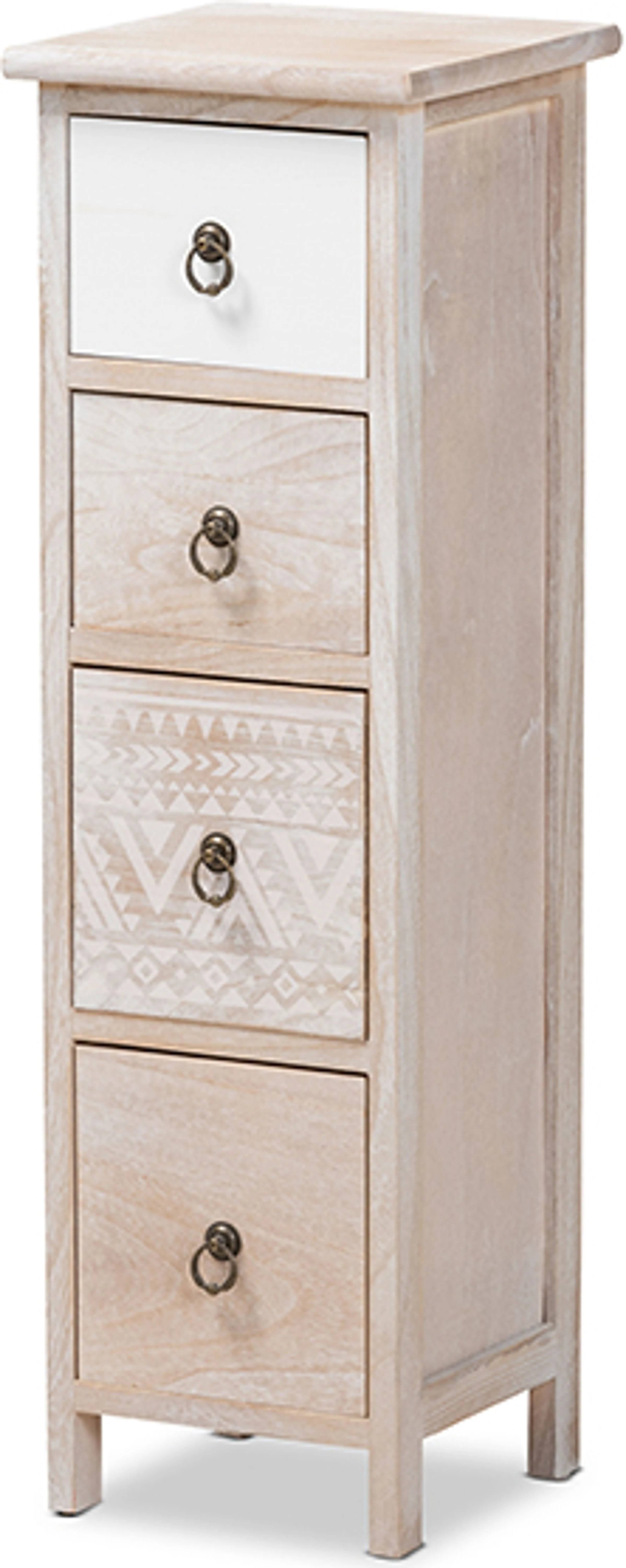 Baxton Studio Seanna Modern and Contemporary Multi-Colored Wood 4-Drawer Storage Unit