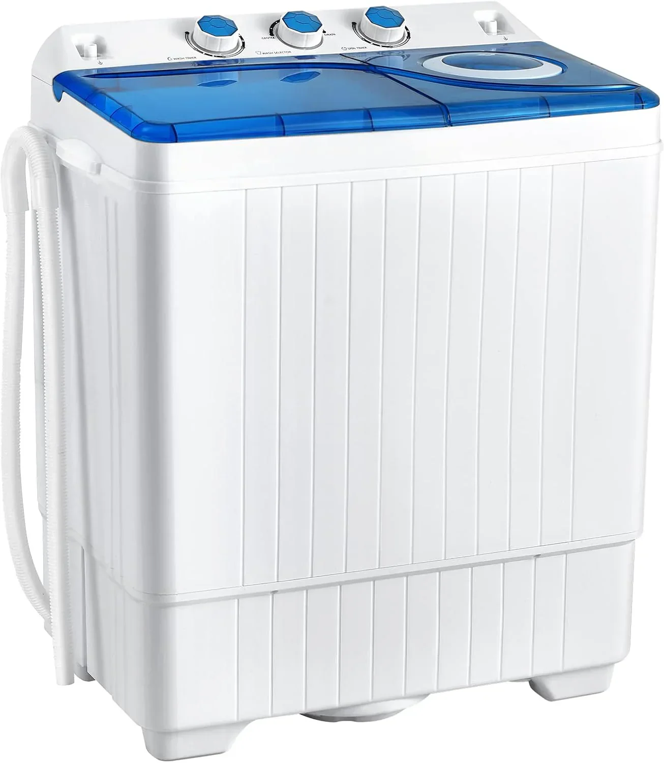 Machine à laver COSTWAY à double cuve, capacité 12 kg, essorage 8 kg, pompe de vidange combinée