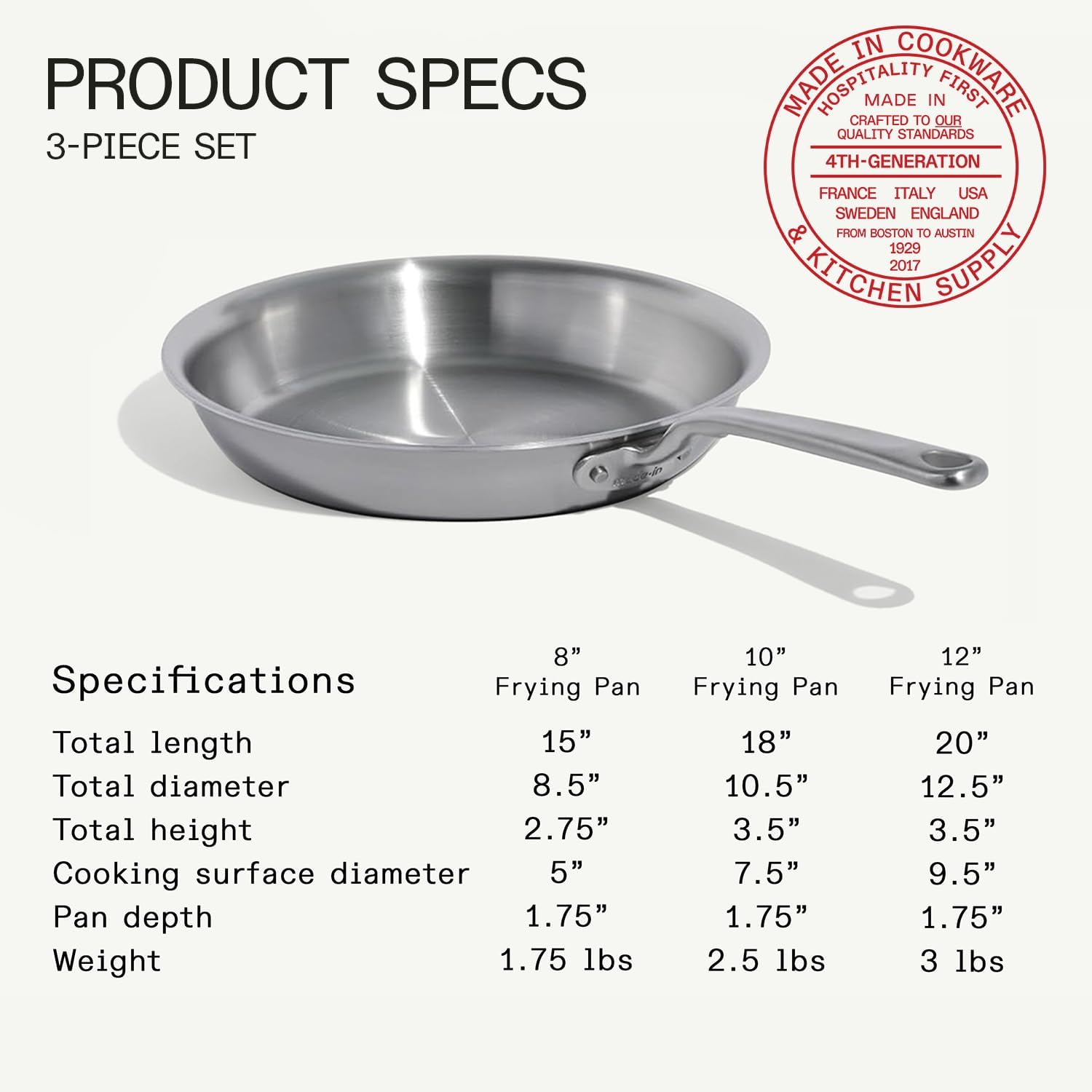 Made In Cookware | 3-Piece (Includes 8