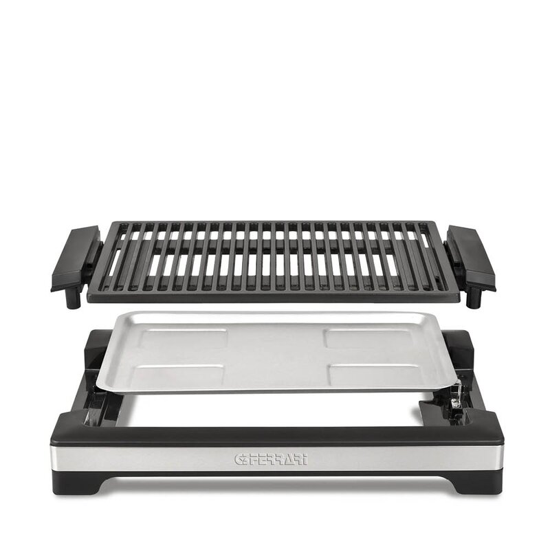 Tito bordgrill 45x30,5 cm svart/stål