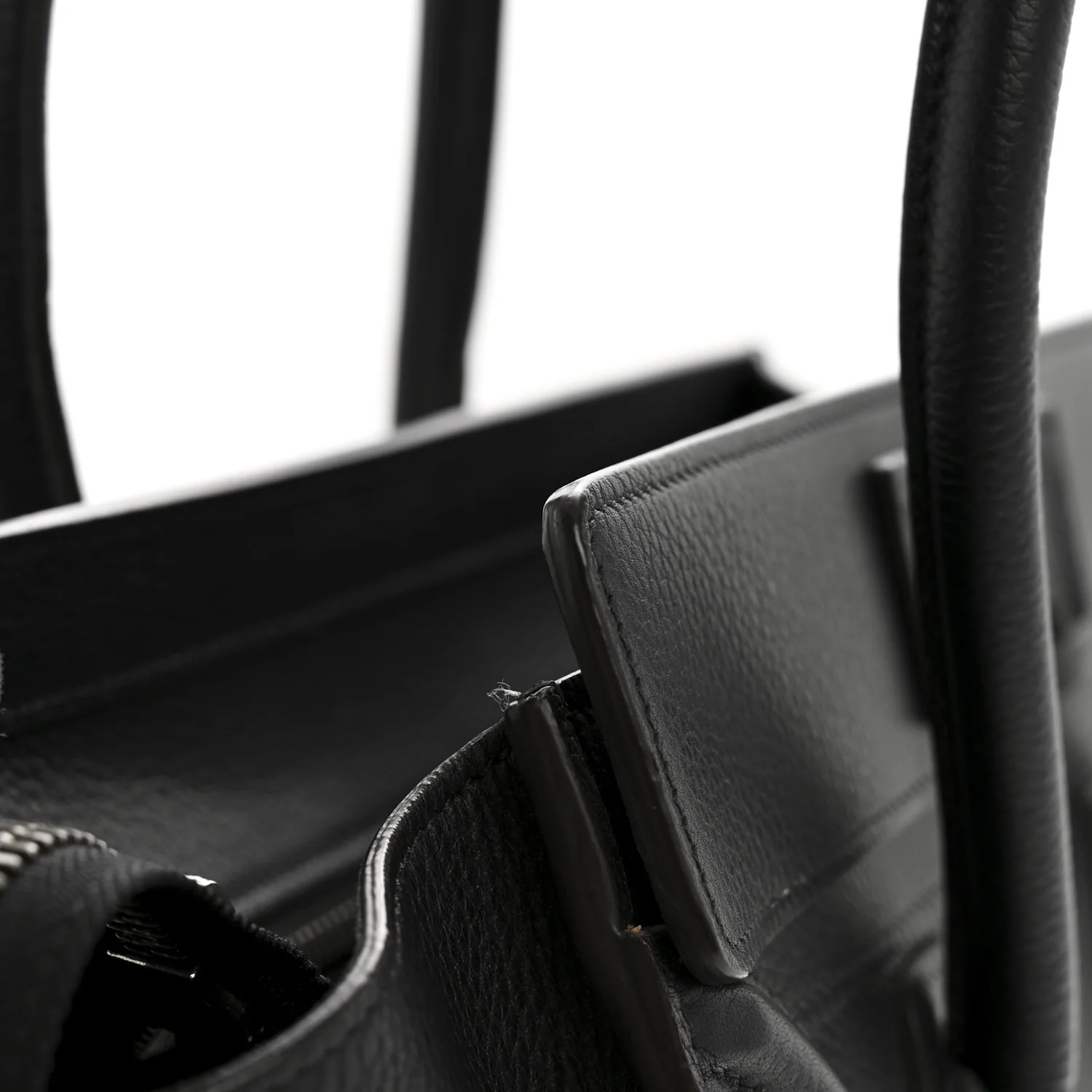Drummed Calfskin Micro Luggage Black