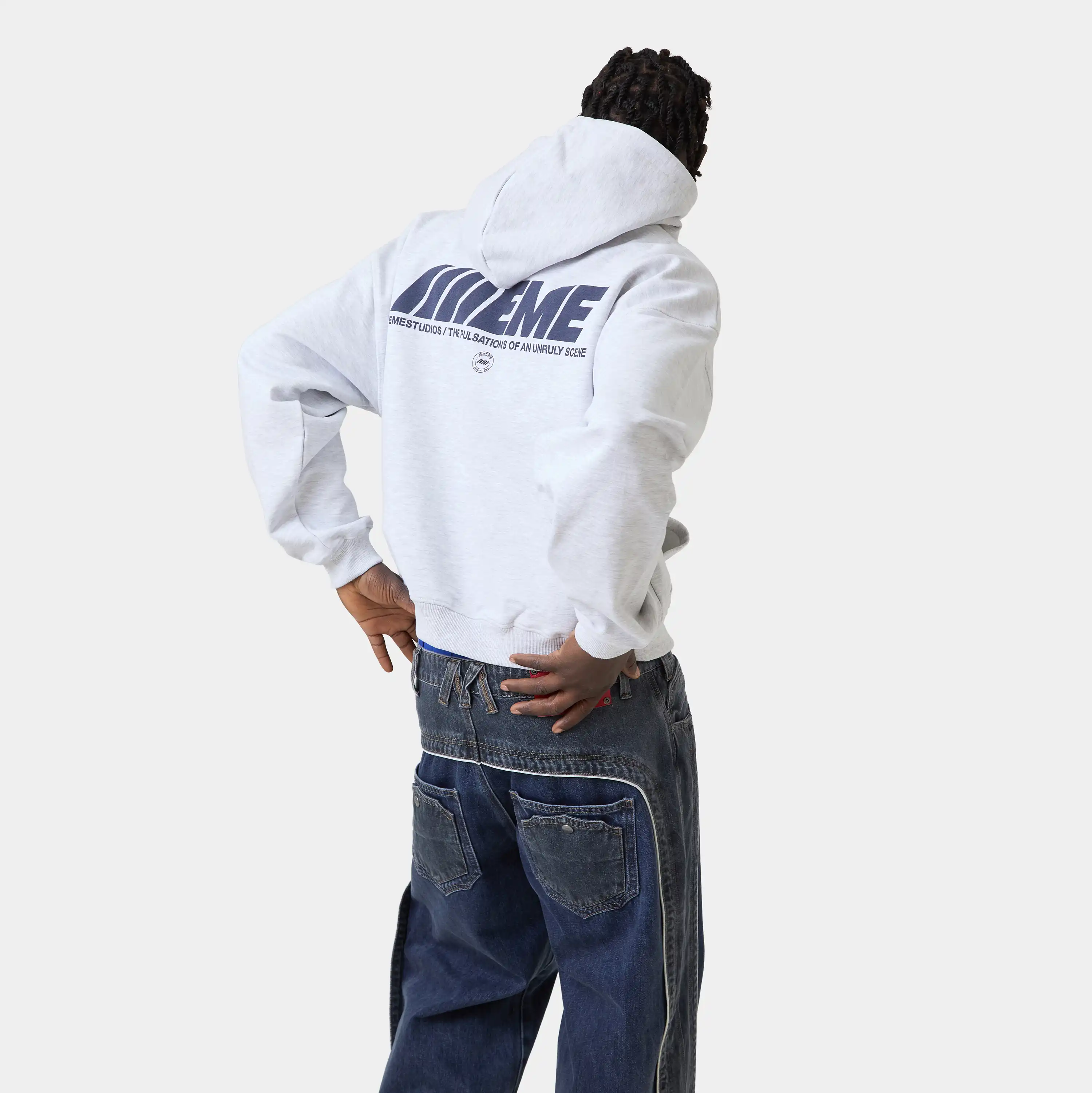Peyas Heather Grey Oversized Hoodie