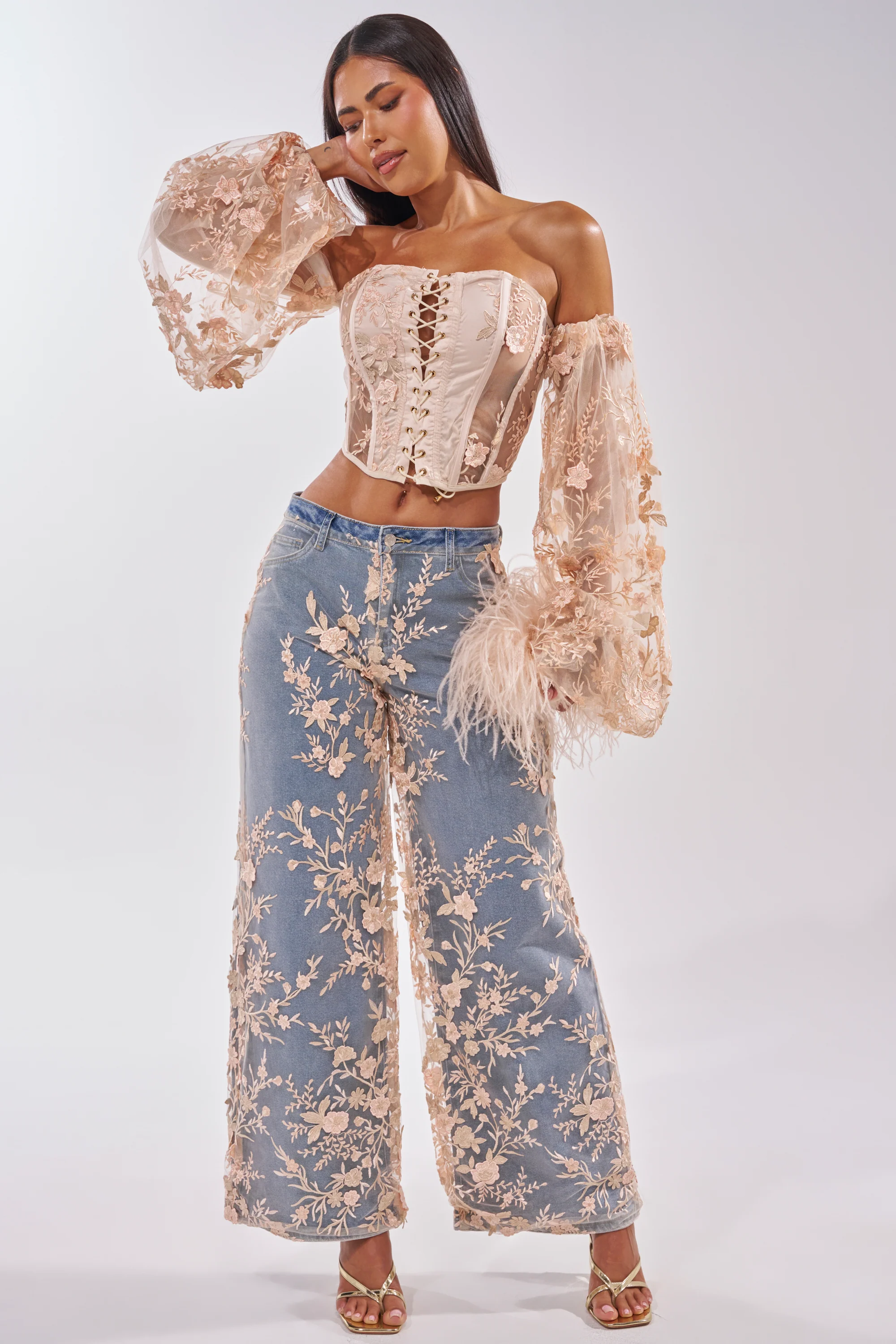 FLY AWAY WITH ME FLORAL DENIM - Akira Store