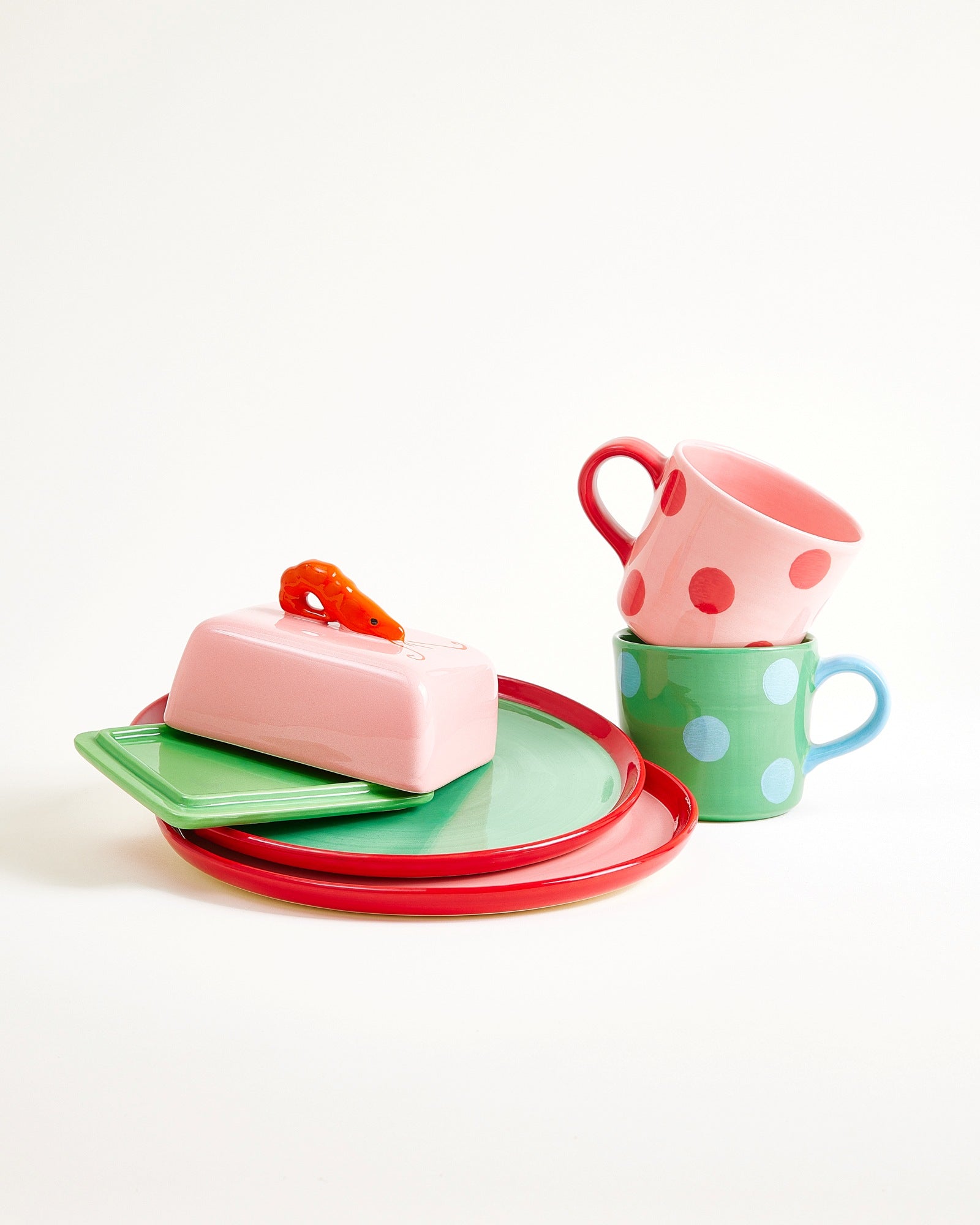 MAM X ISIS MARIA - TABLEWARE SET SHRIMP DOT MIX 5 PIECES