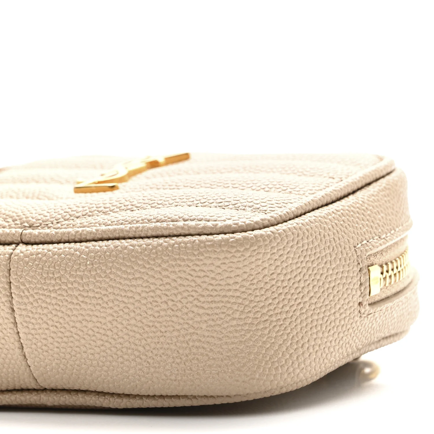 Grain De Poudre Matelasse Monogram Baby Lou Camera Bag Dark Beige