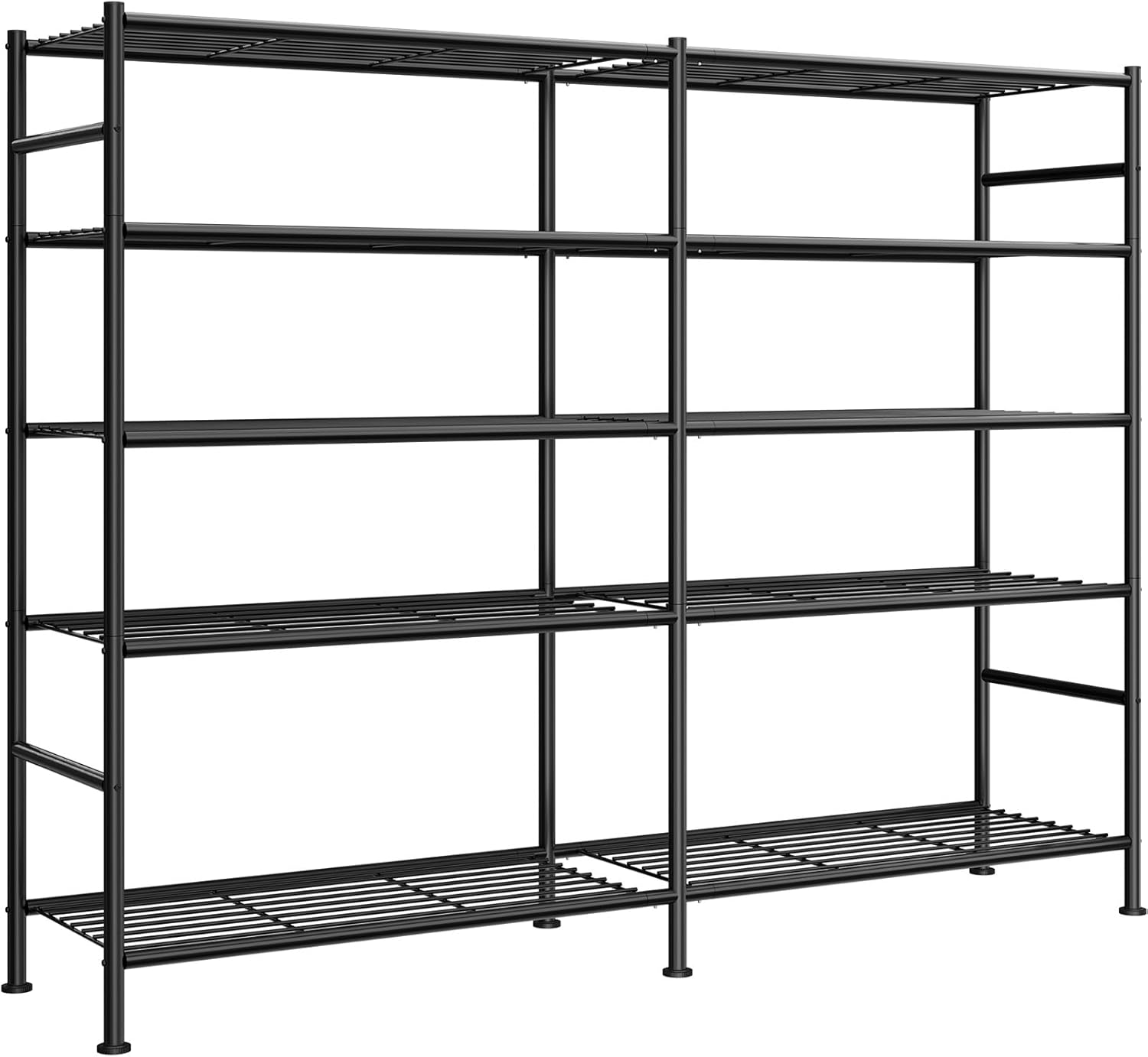 Sakugi Storage Shelves - 5-Tier Heavy Duty Garage Shelving Units with Leveling Feet & Wall Anchor, Large-Capacity Metal Shelf for Garage, Pantry, Kitchen, 59.1
