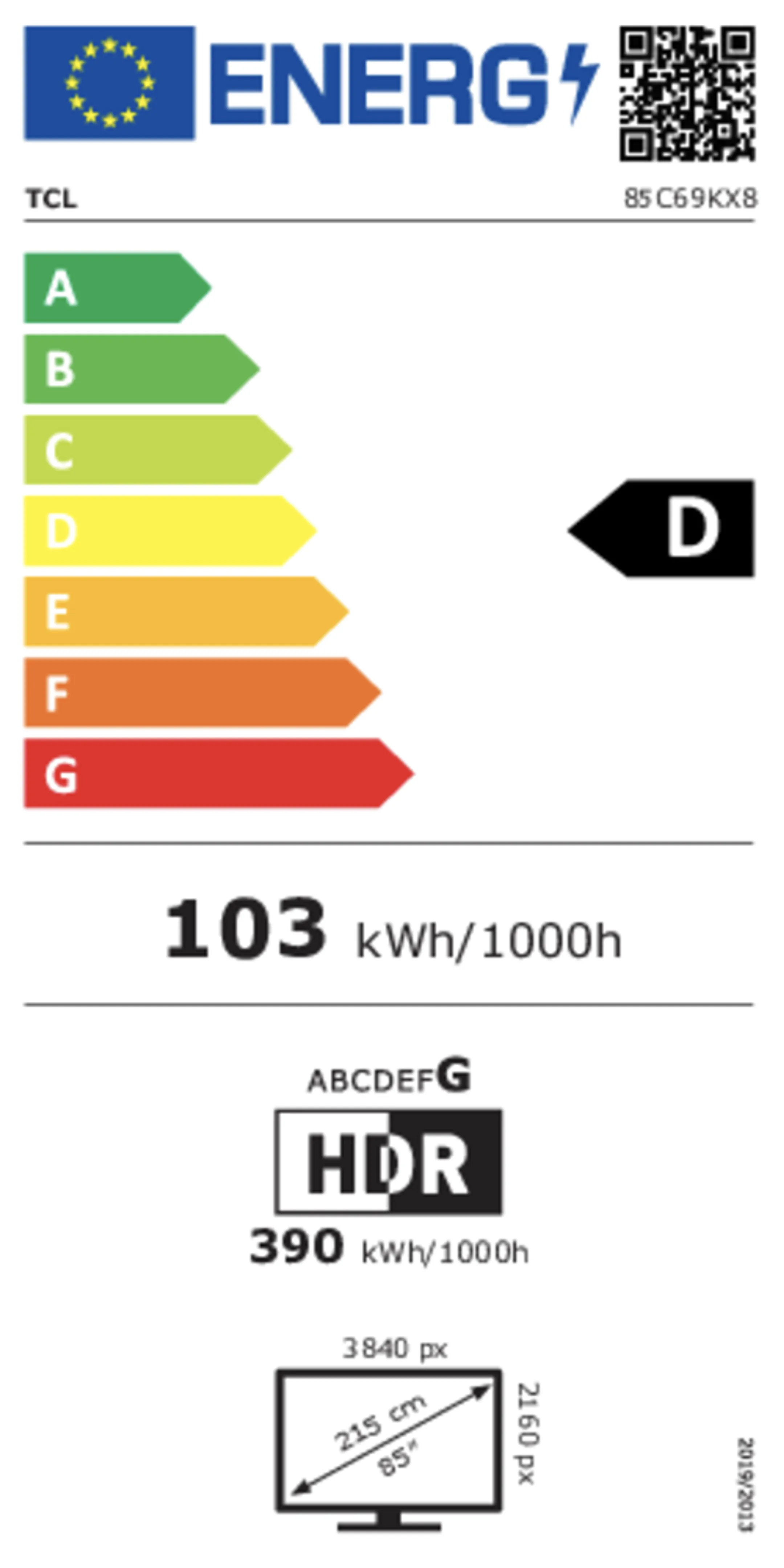 TCL QD-Mini LED 4K TV 85C69K (2025) - 85 inch