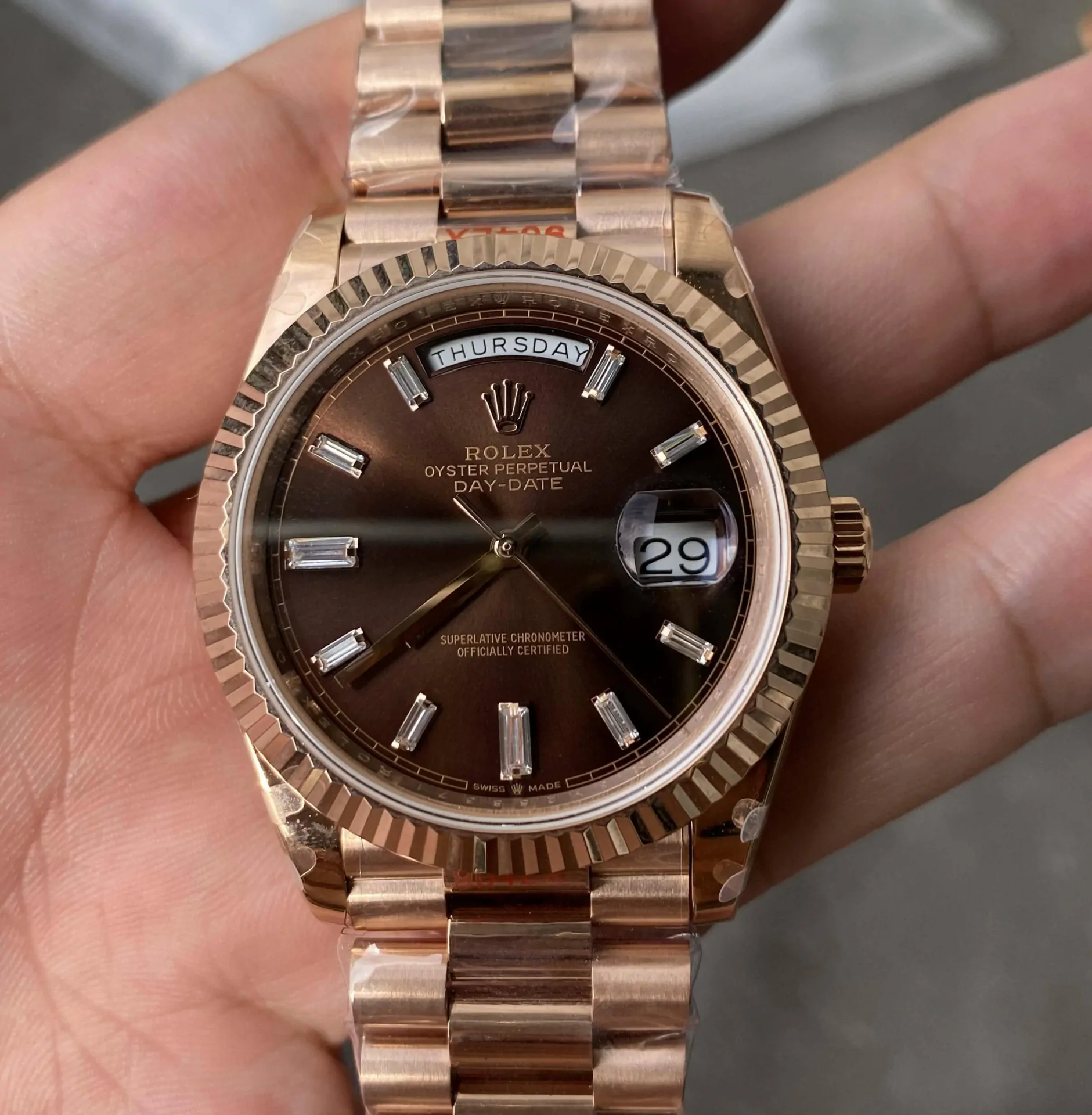 Rolex Day Date M228235-0003 GM Factory V2 Chocolate Dial