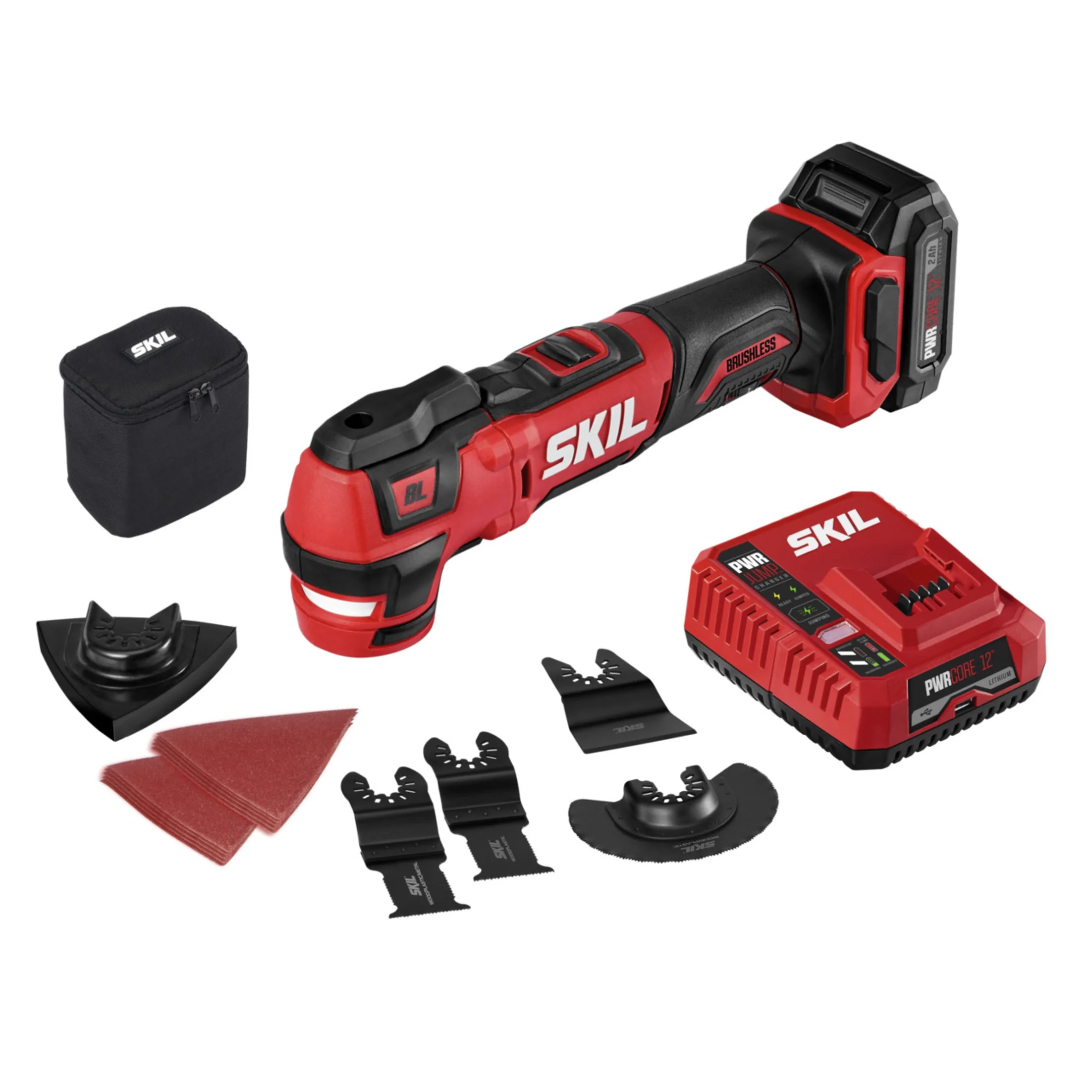 Brushless 12V Cordless Drill Driver, Circular Saw, and Oscillating Multi Tool Kit - Image 3