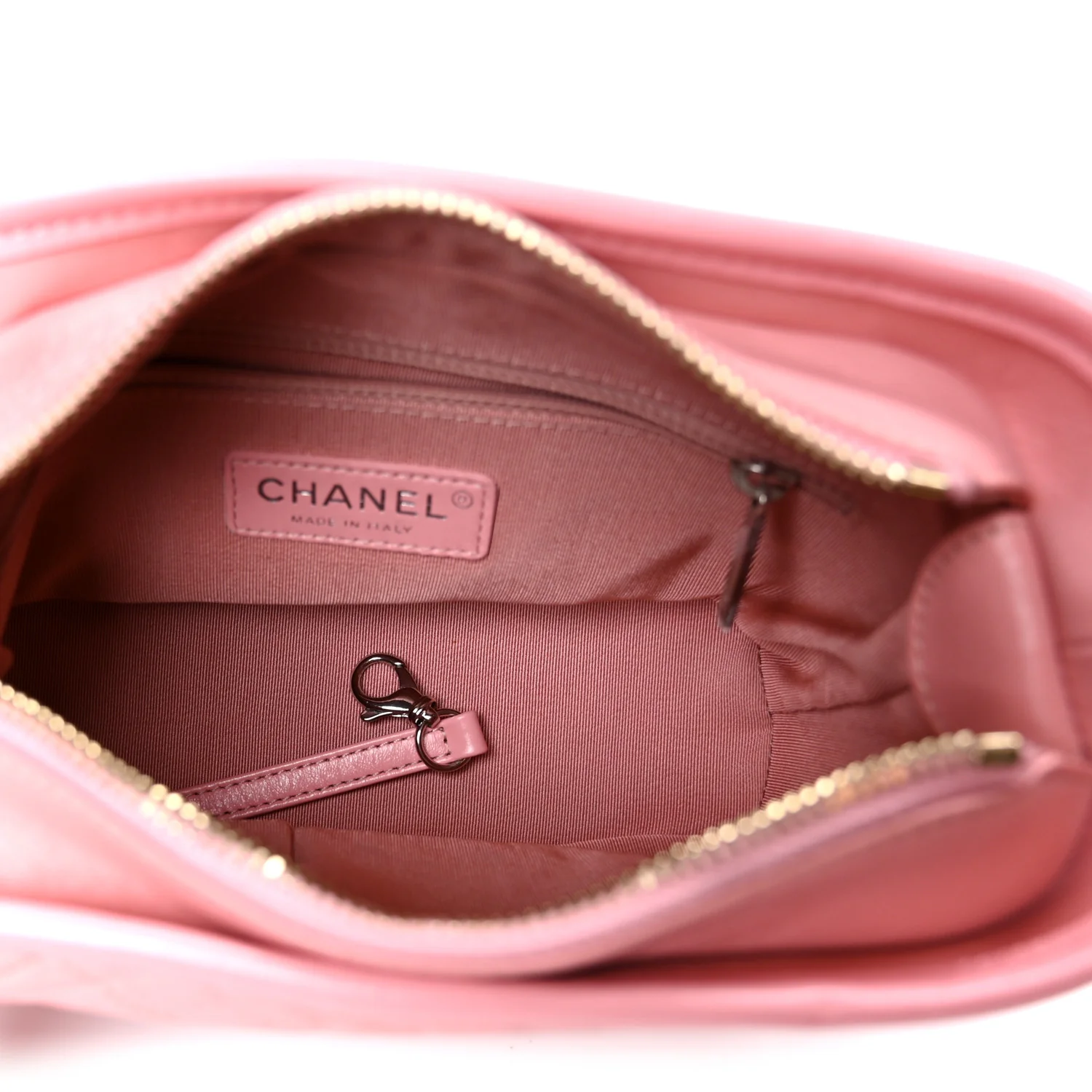 Aged Calfskin Quilted Small Gabrielle Hobo Pink