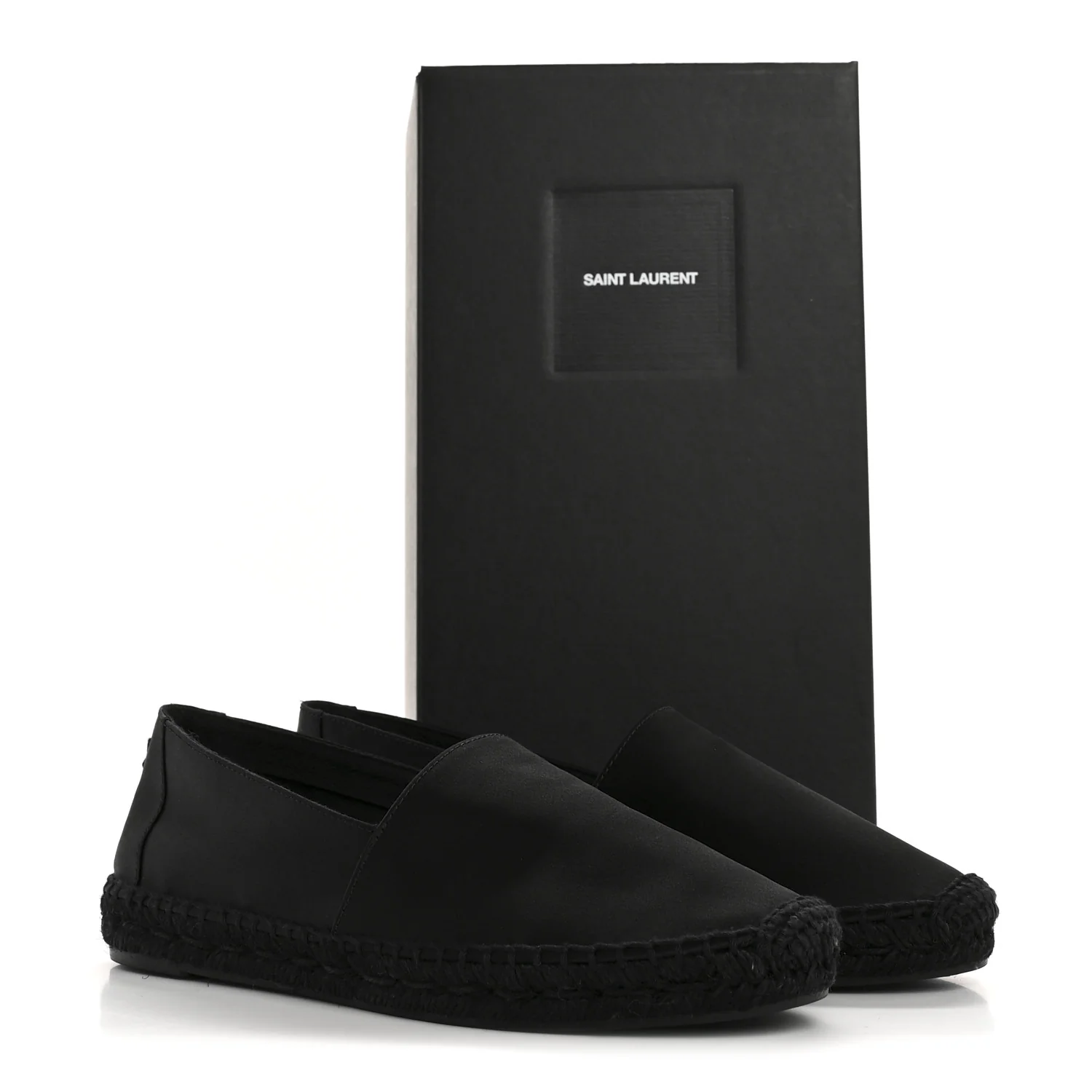 Crepe Satin Elba Espadrilles 38 Black