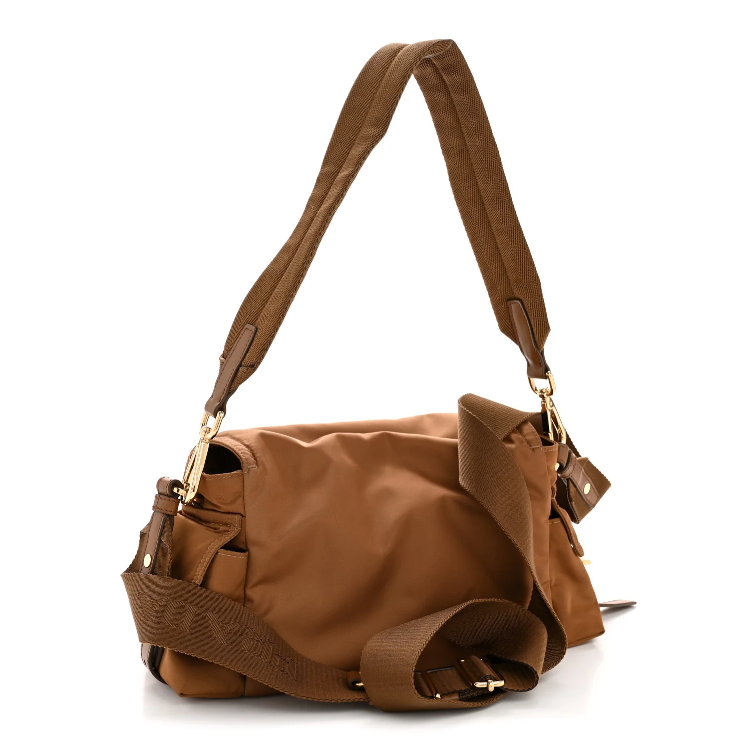 Re-Nylon Medium Explore Shoulder Bag Camel