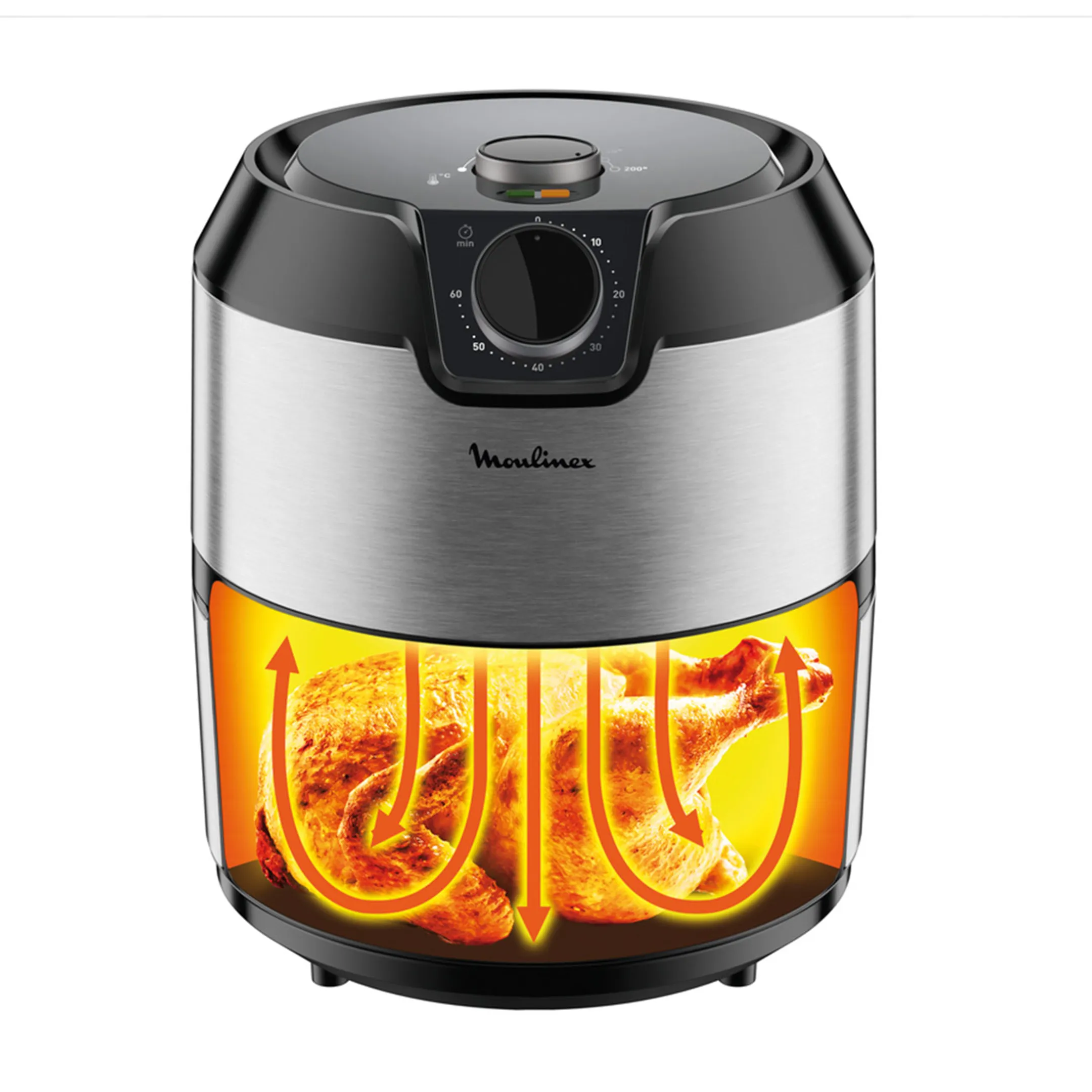 Moulinex Airfryer Easy Fry Classic + Inox EZ201D10