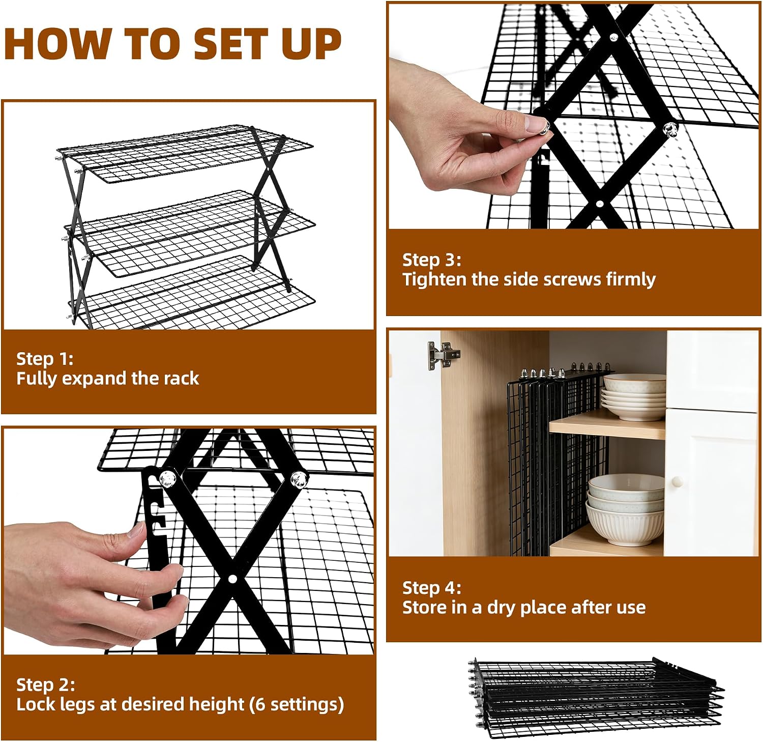 3 Tier Collapsible Cooling Rack Sourdough Cooling Rack 17