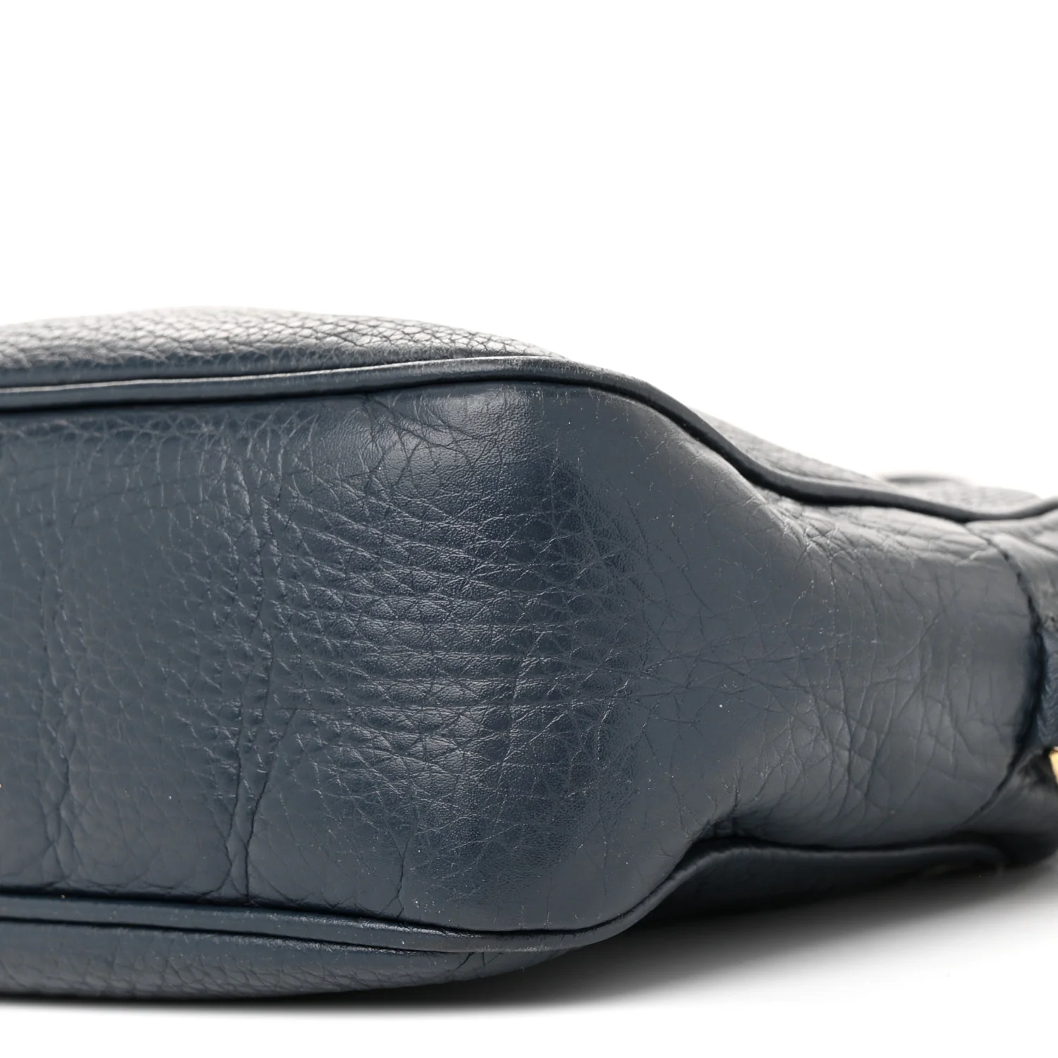 Pebbled Calfskin Small Soho Disco Bag Blue