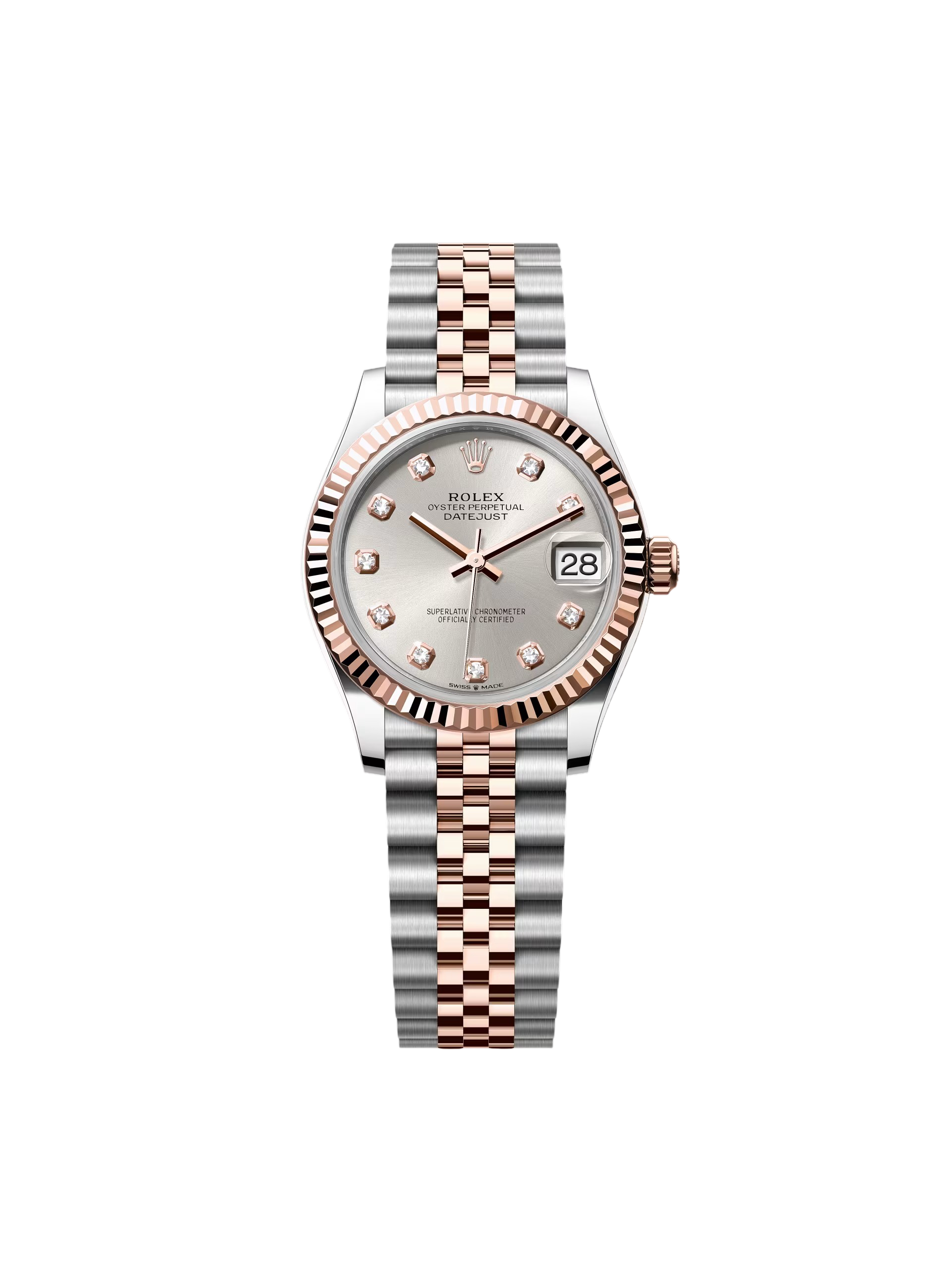 【Super Clone】RLX Datejust m278271-0015/0016 Silver 31mm Dial Oyster Bracelet Watch
