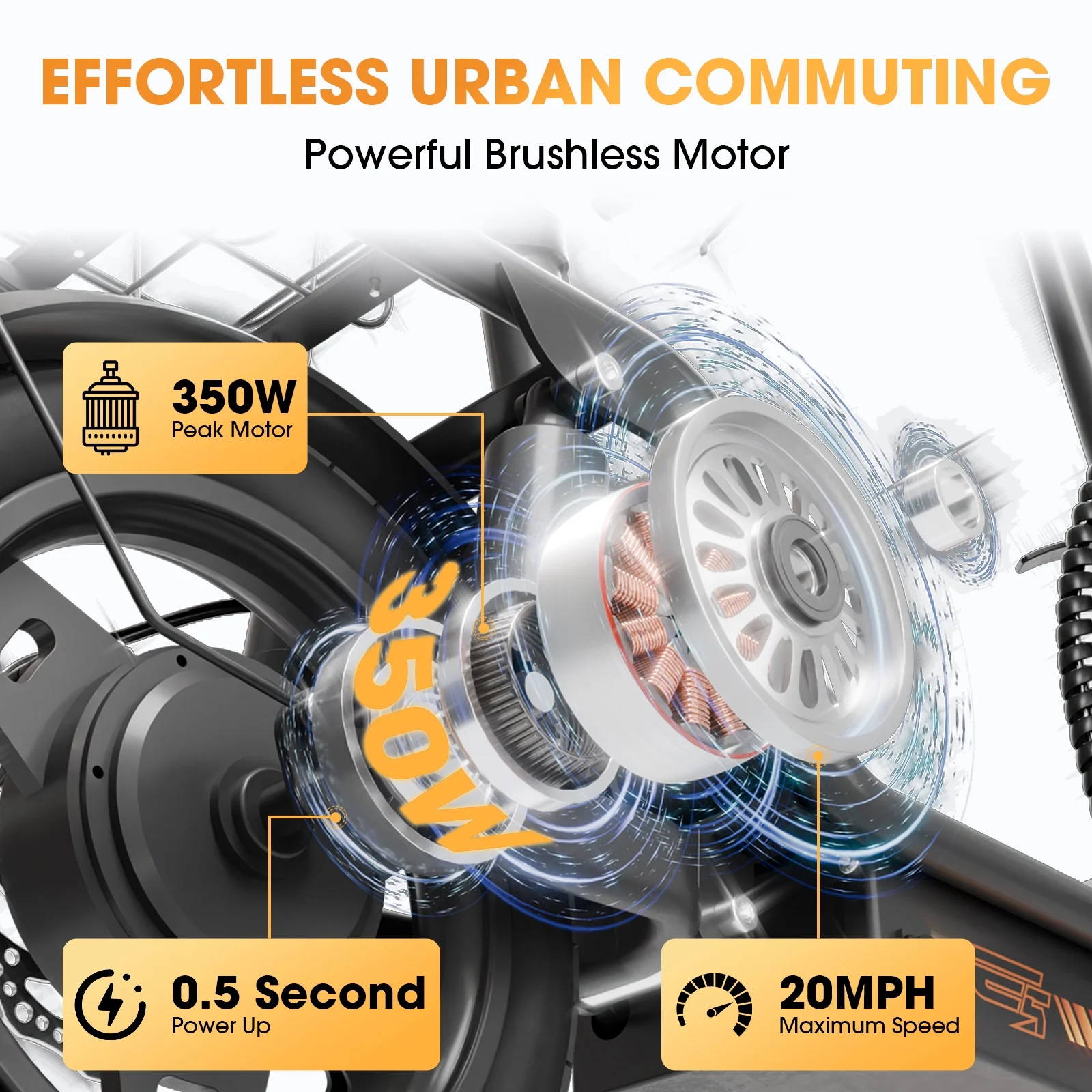 Electric Scooter with Seat for Adult and Basket, 14 Inch Tire Electric Scooter with Dual Shock Absorbers, 350W Motor with 25-Mile Range, Speed Up to 20 MPH (Gen 2.0)(Electric Scooter Bike with Basket-Black) - Image 10