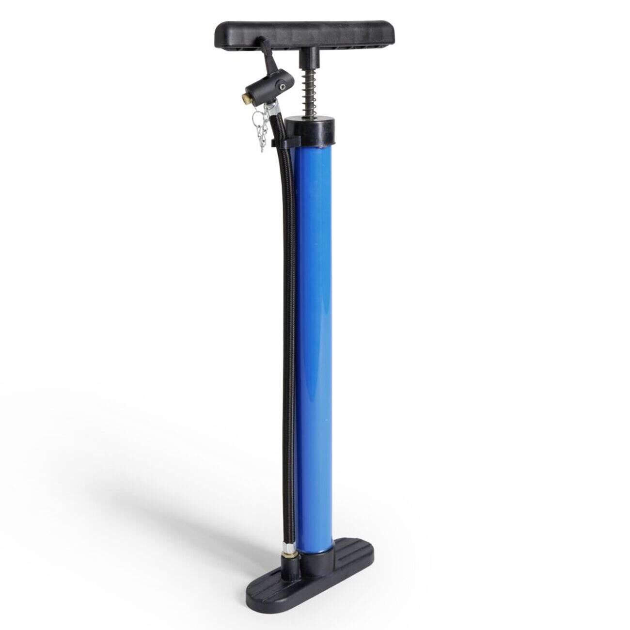 Pompe à vélo manuel bleu H45cm