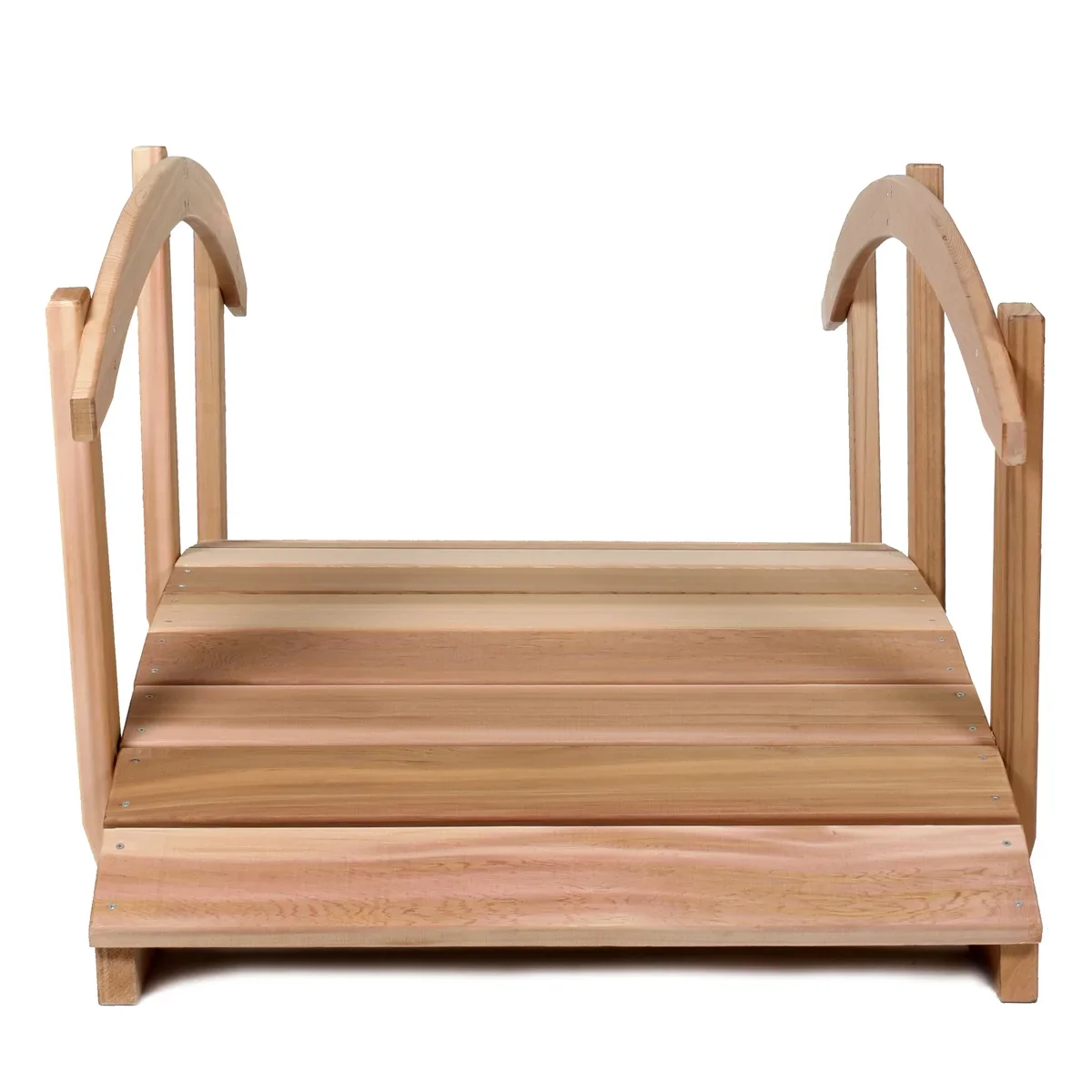 All Things Cedar FB96-R 8-ft Cedar Garden Outdoor Bridge | Side Rails -  94L x 38W x 36H