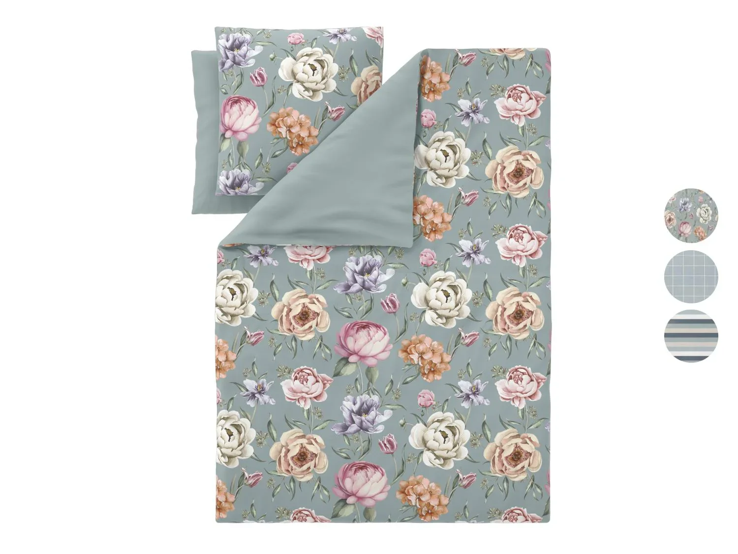 LIVARNO Parure de lit double face en satin microfibre, 240 x 220 cm